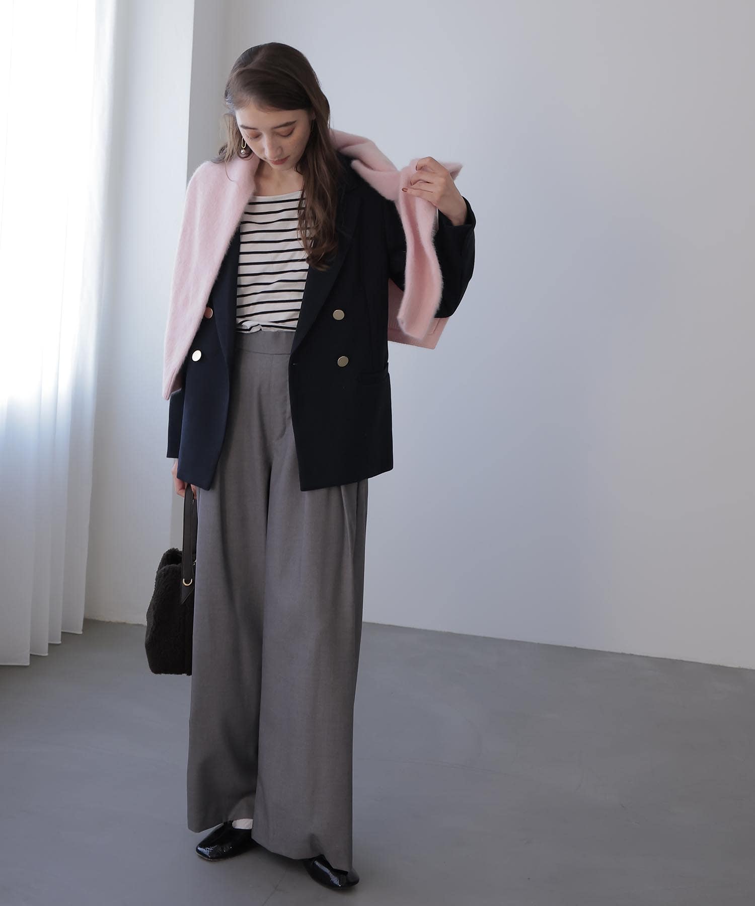 メランジ2wayカルゼジャケット