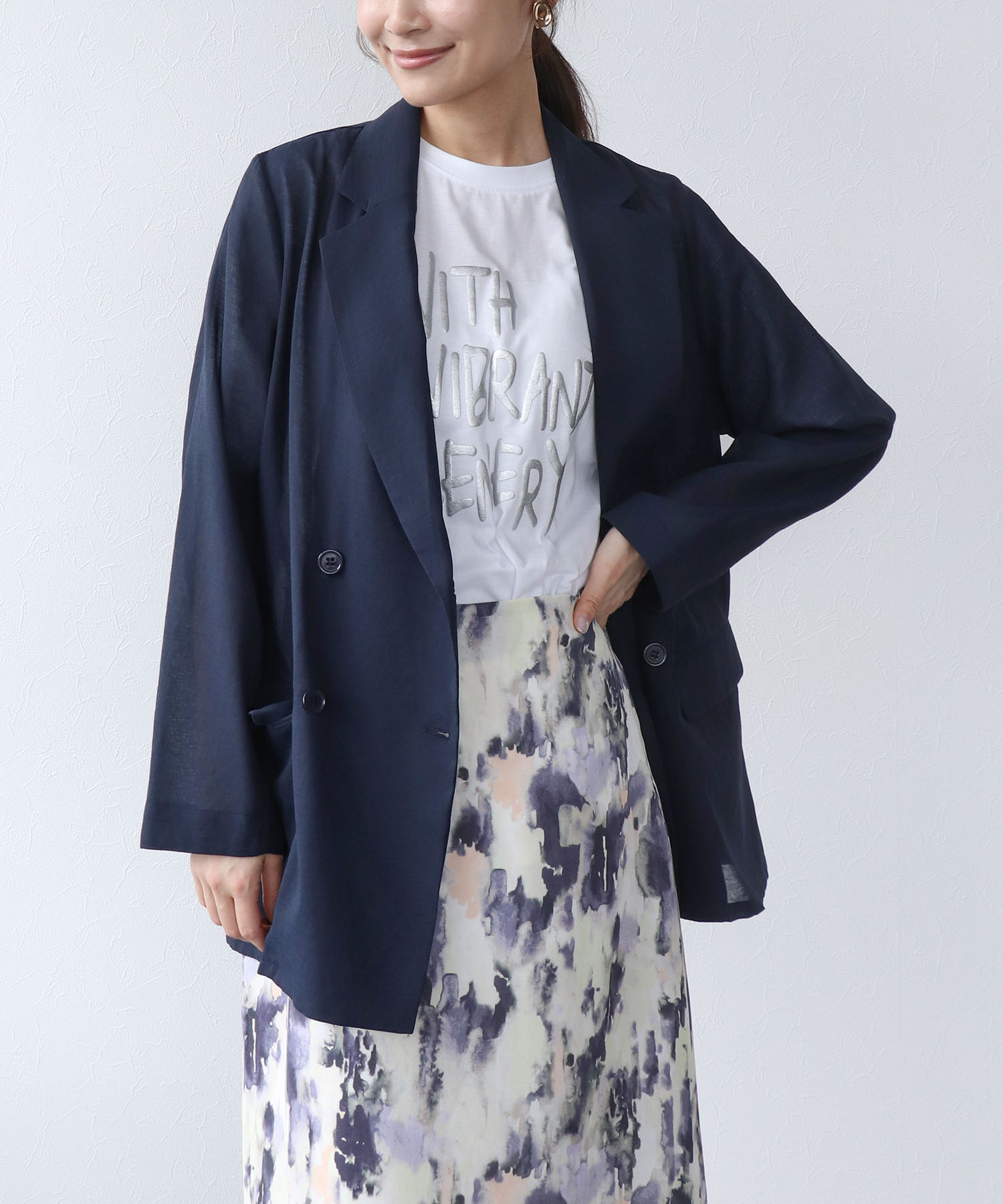 麻調合繊シアージャケット