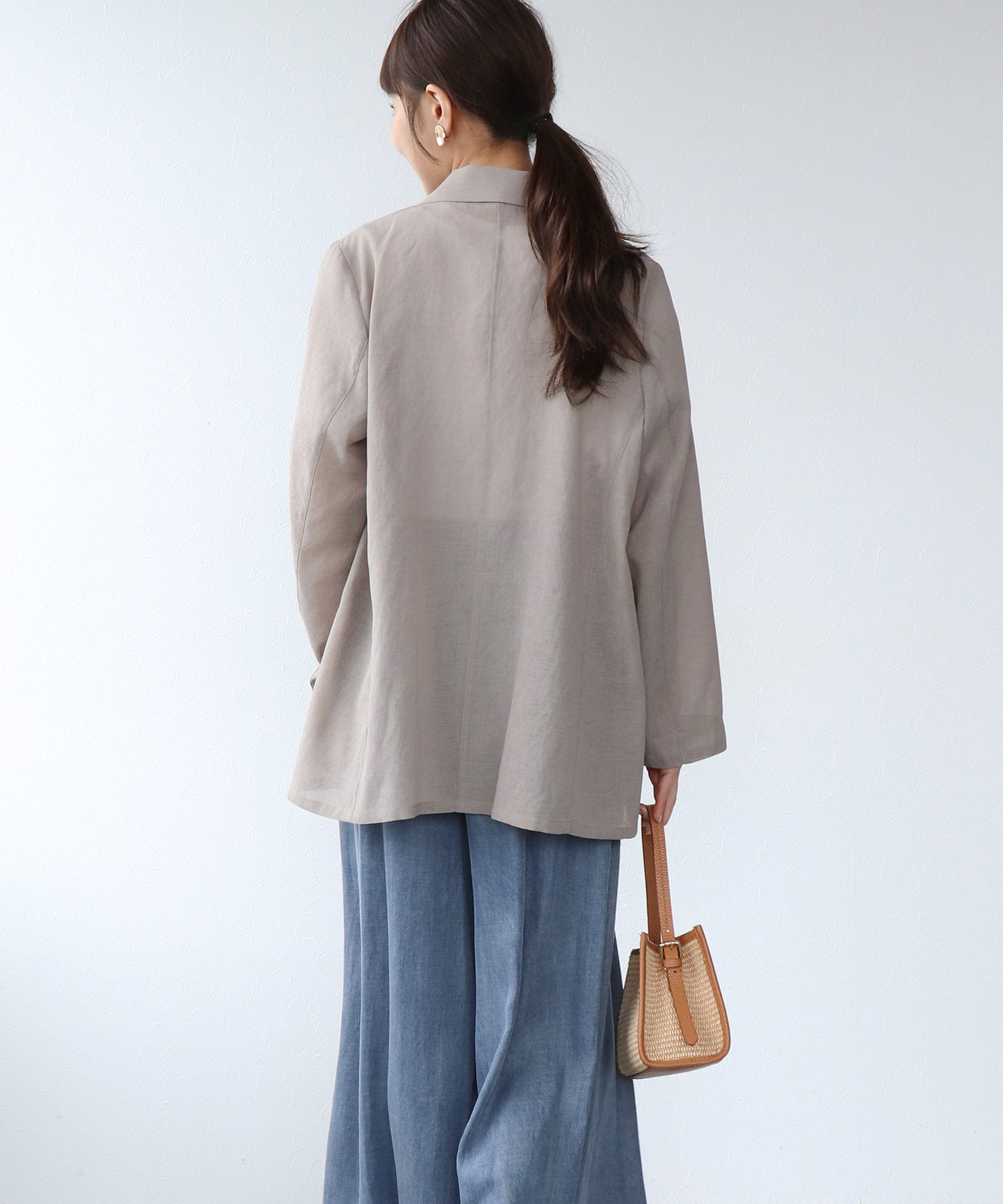 麻調合繊シアージャケット