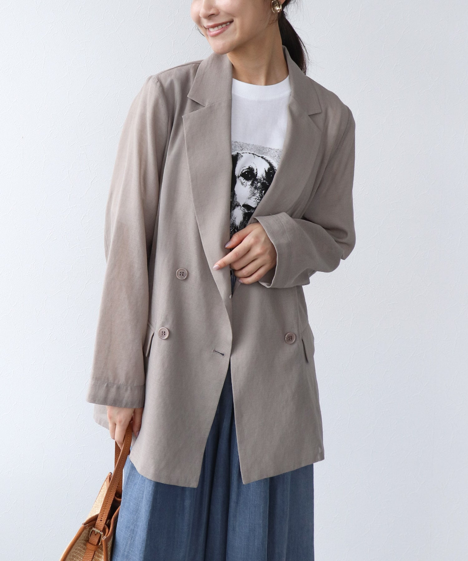 麻調合繊シアージャケット