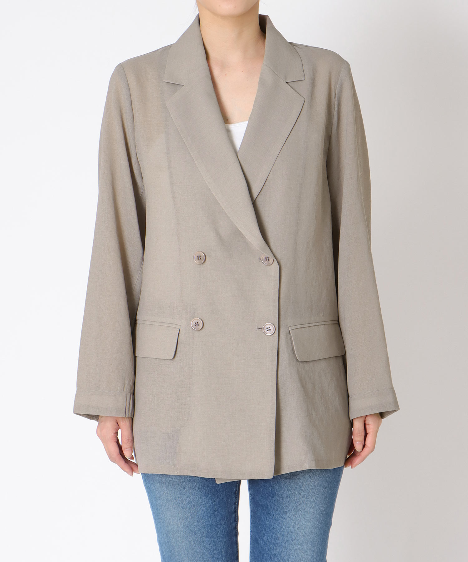 麻調合繊シアージャケット