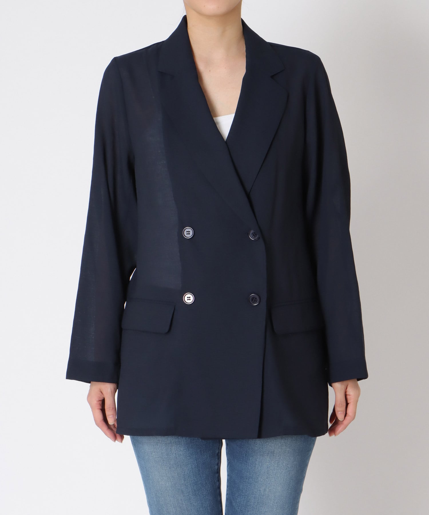 麻調合繊シアージャケット