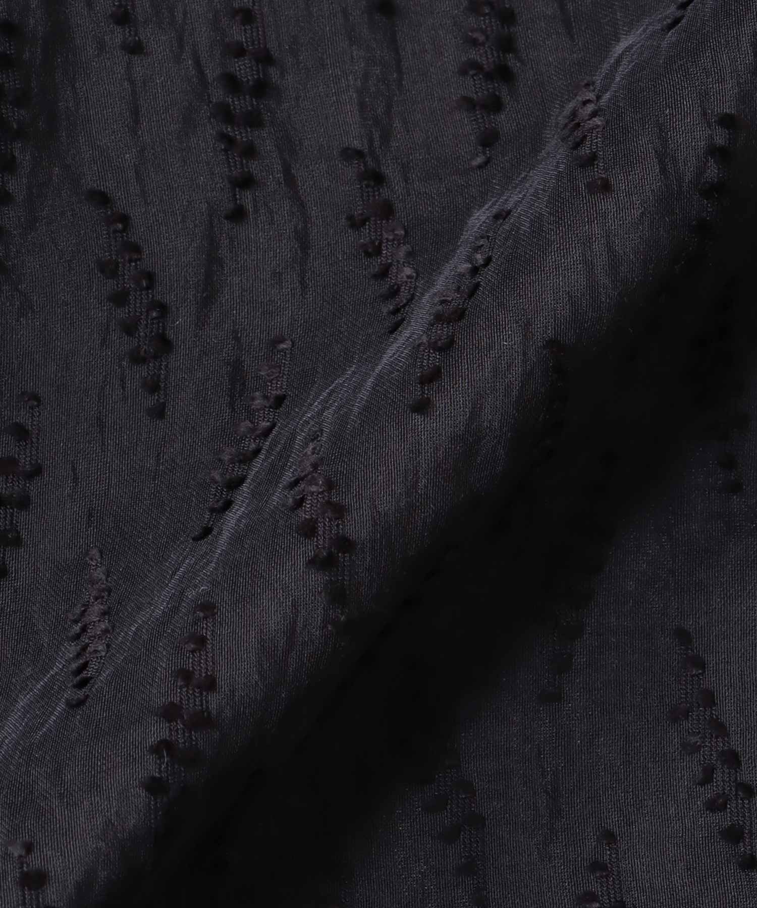 シアー幾何ジャガードブルゾン