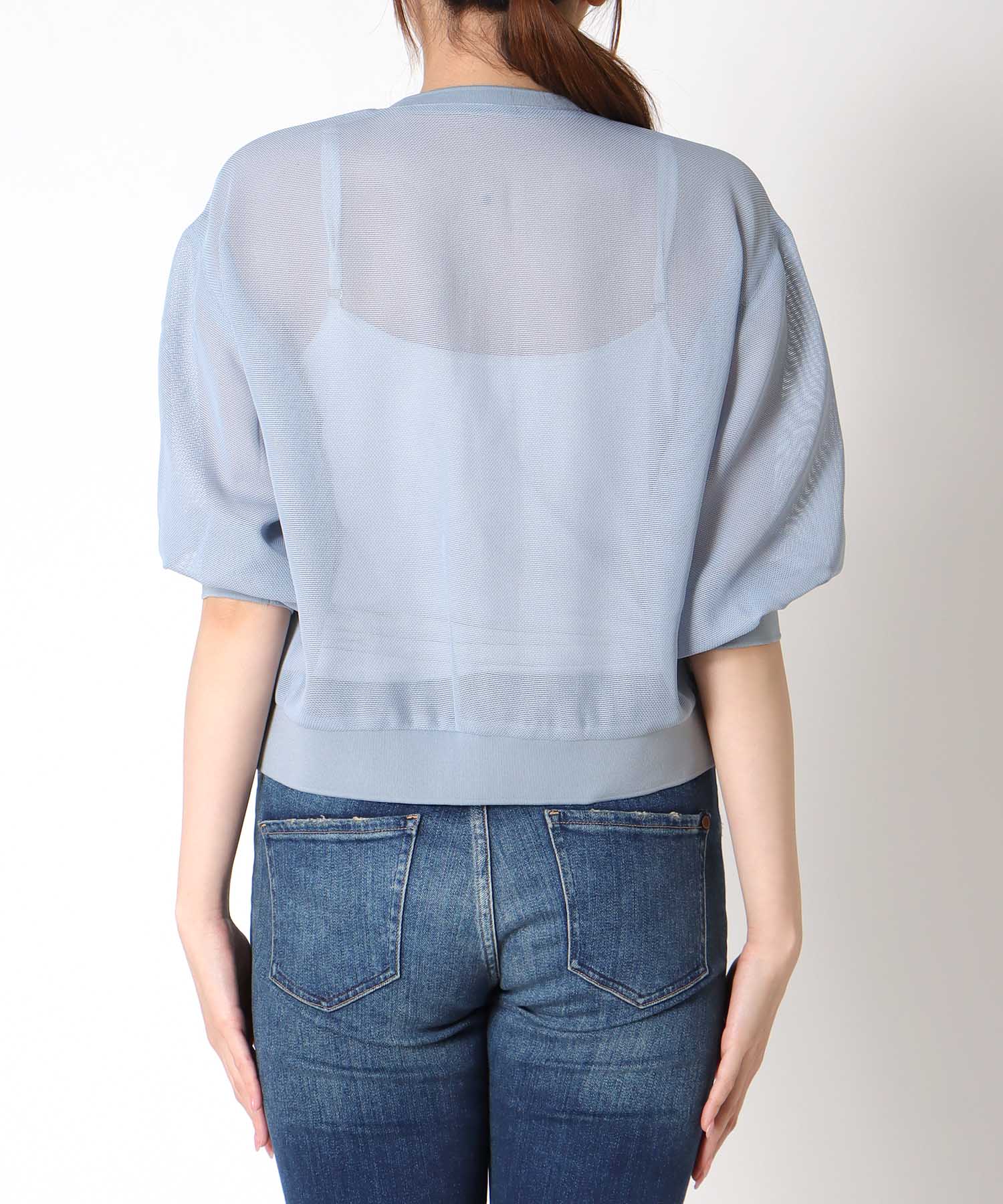 カラミメッシュブルゾン