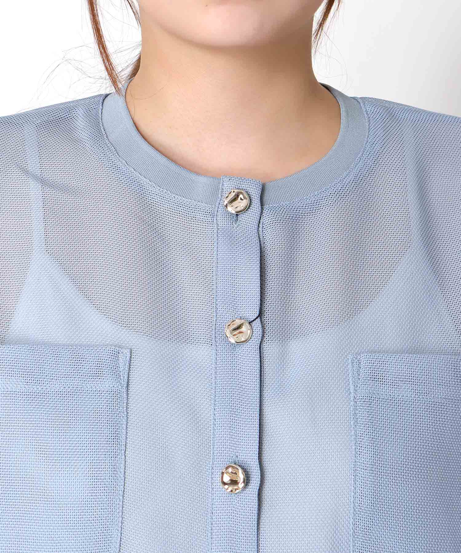 カラミメッシュブルゾン