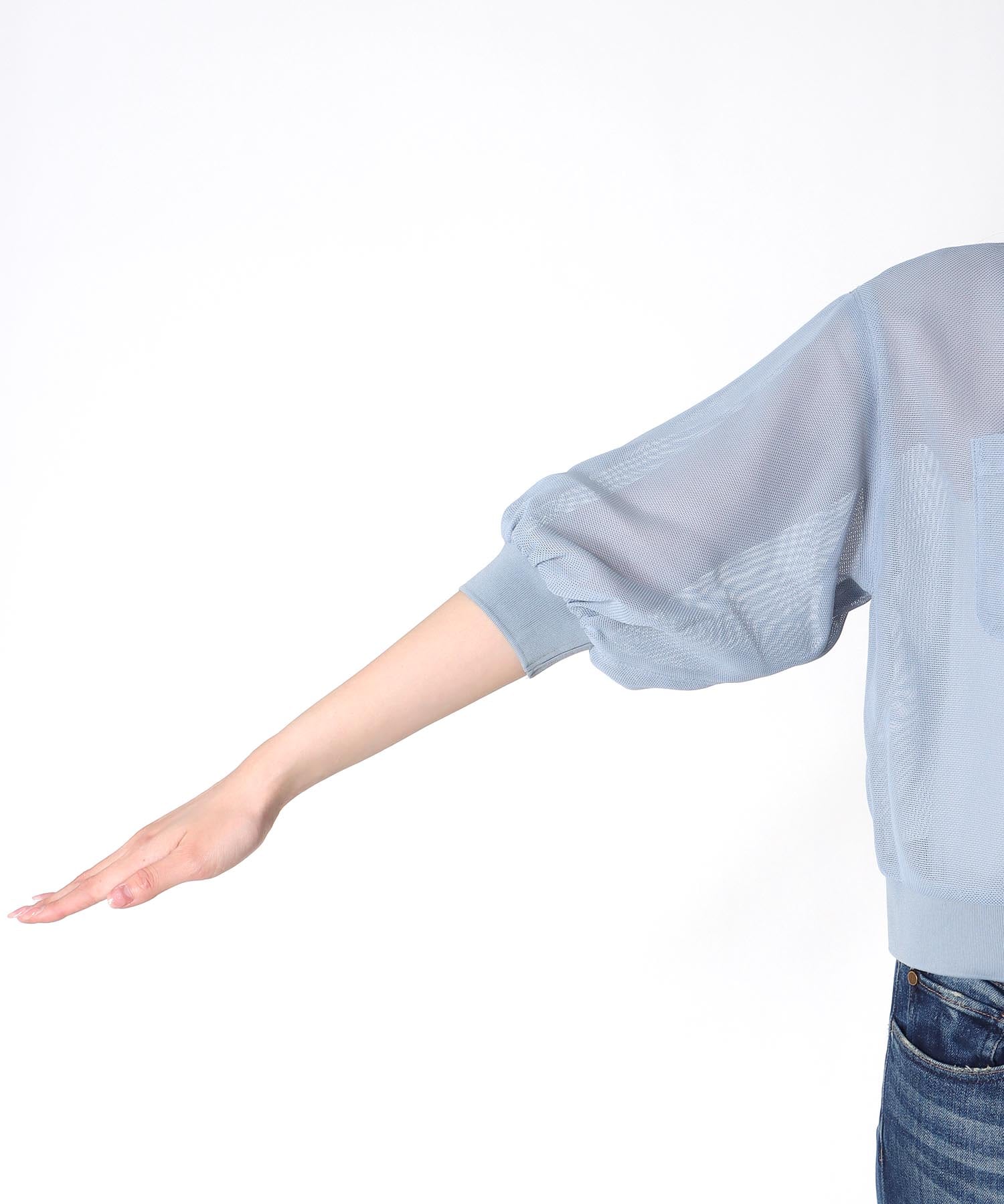 カラミメッシュブルゾン