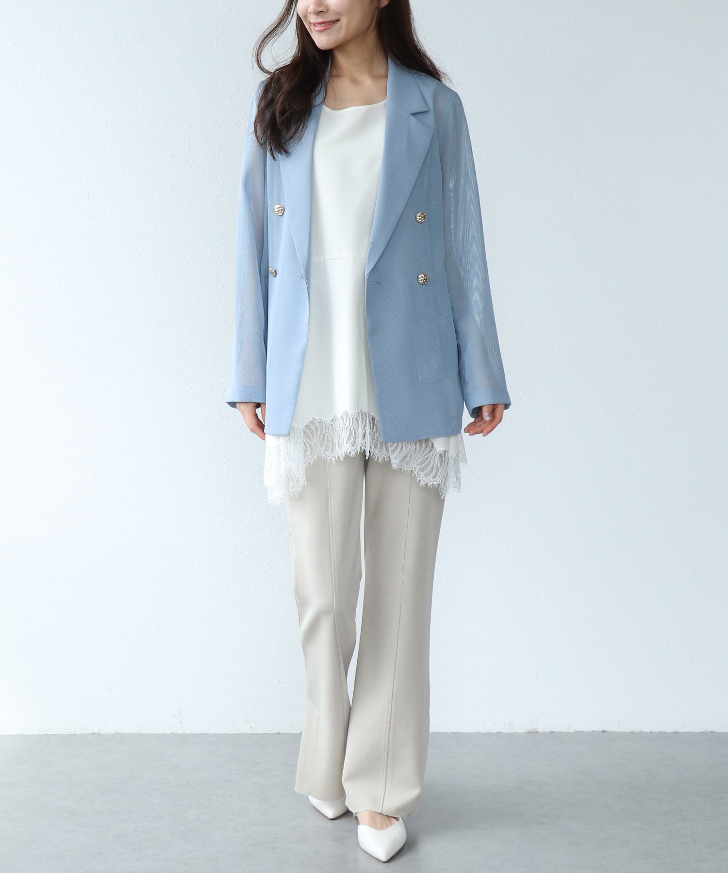 カラミメッシュダブルジャケット