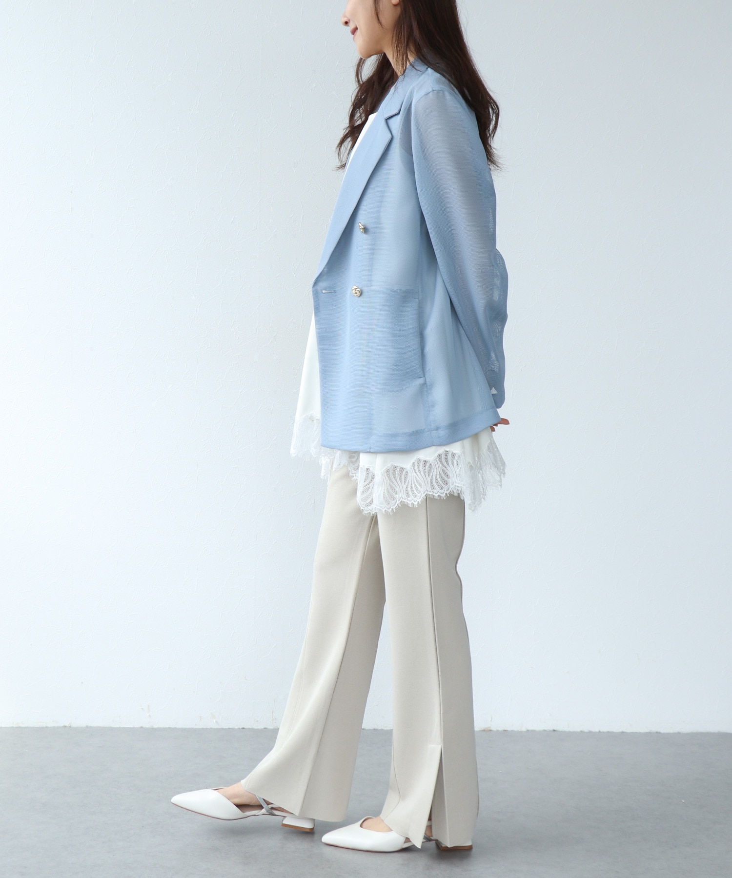 カラミメッシュダブルジャケット