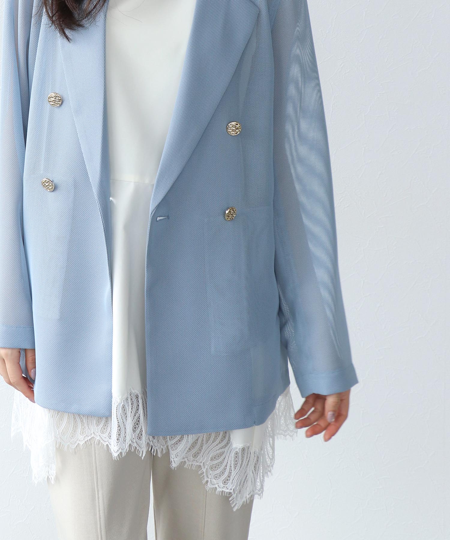 カラミメッシュダブルジャケット