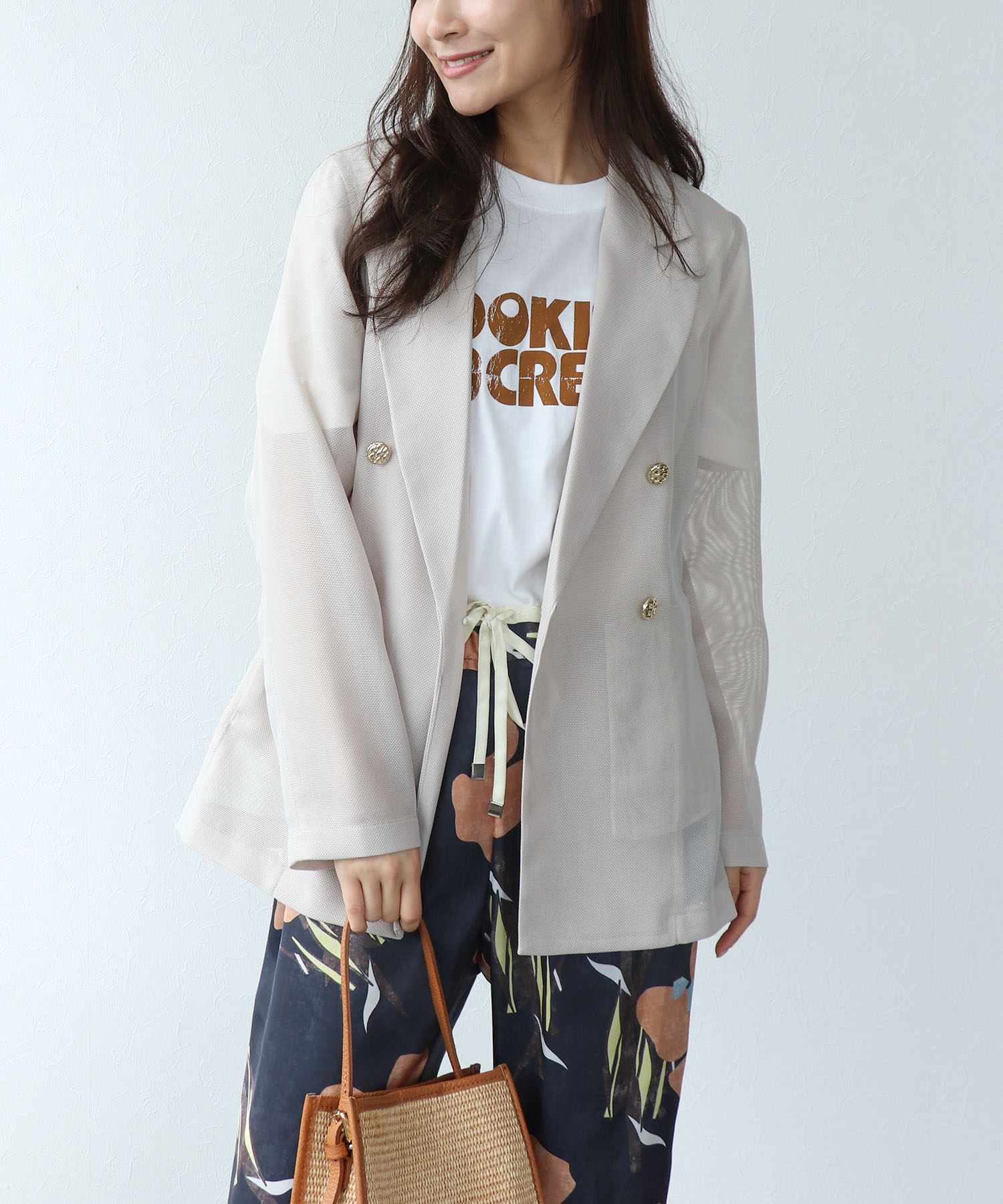 カラミメッシュダブルジャケット