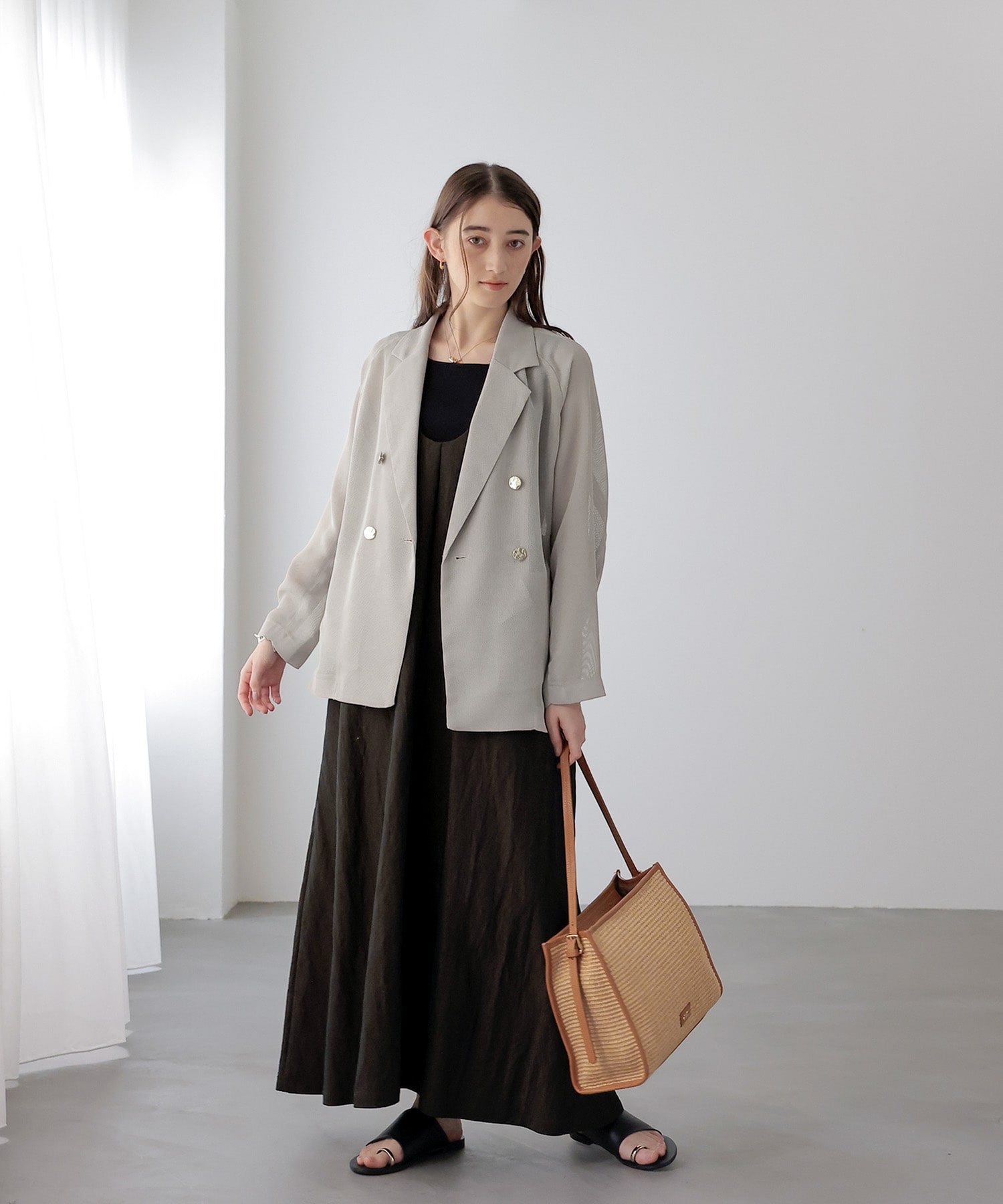 カラミメッシュダブルジャケット