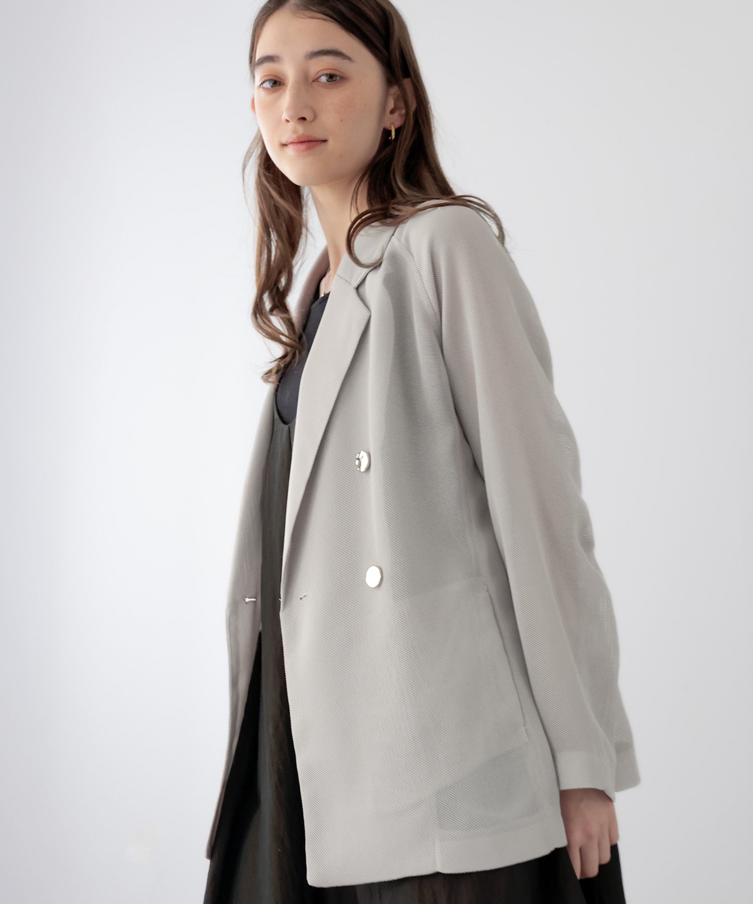 カラミメッシュダブルジャケット