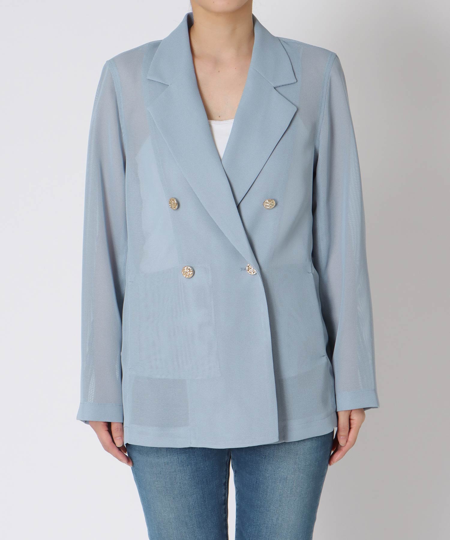 カラミメッシュダブルジャケット