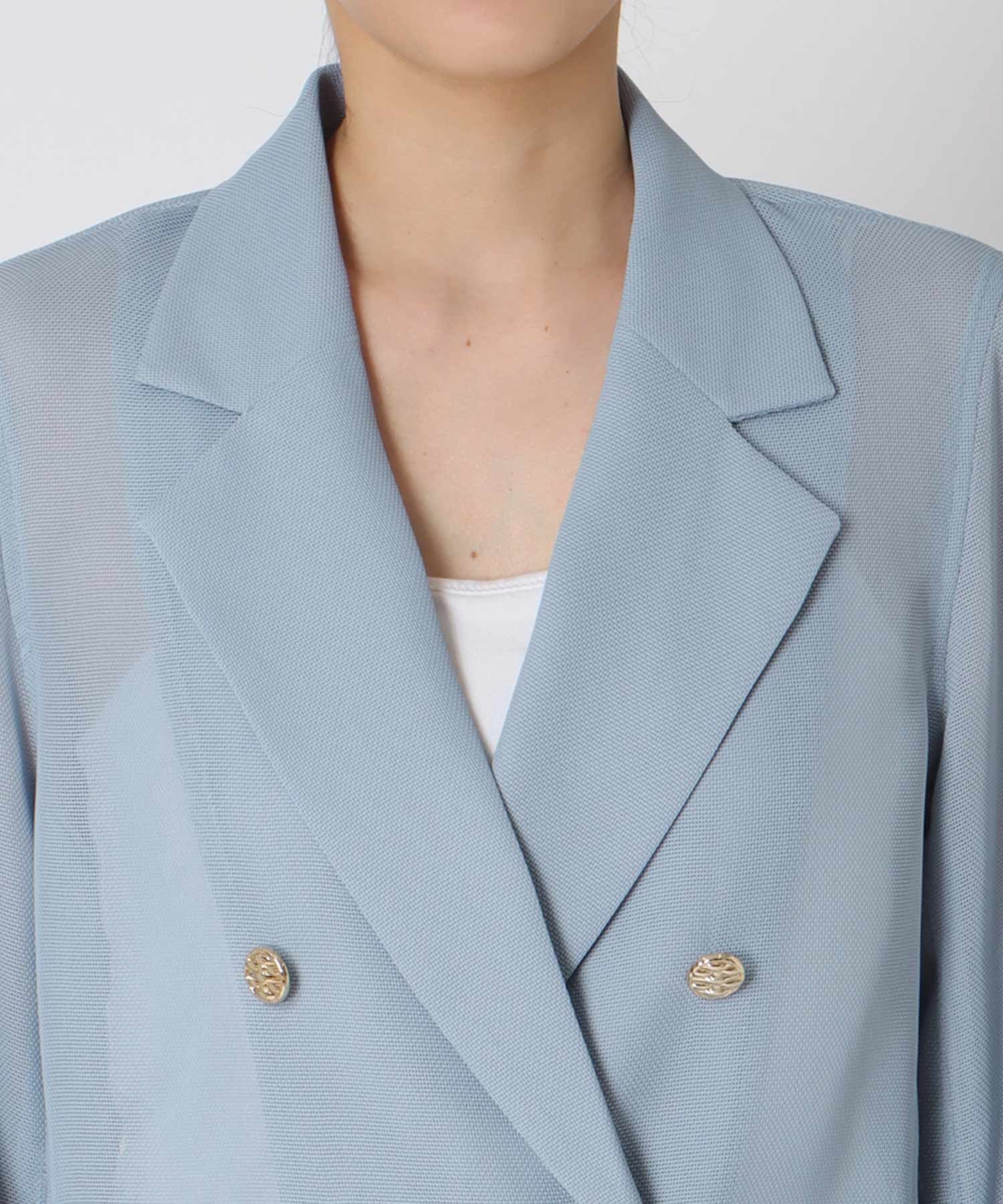 カラミメッシュダブルジャケット