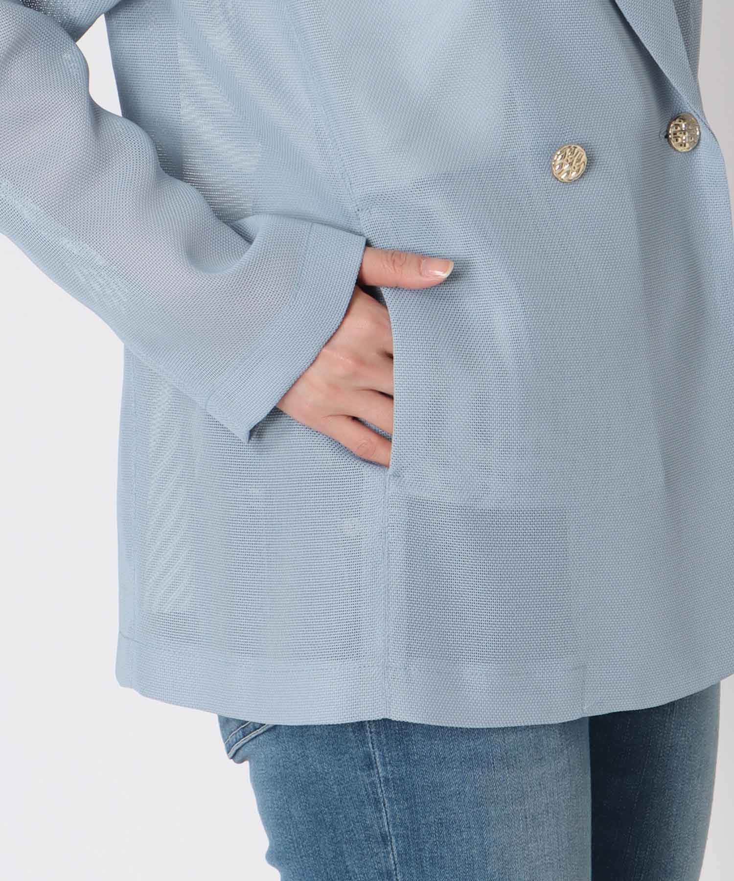 カラミメッシュダブルジャケット