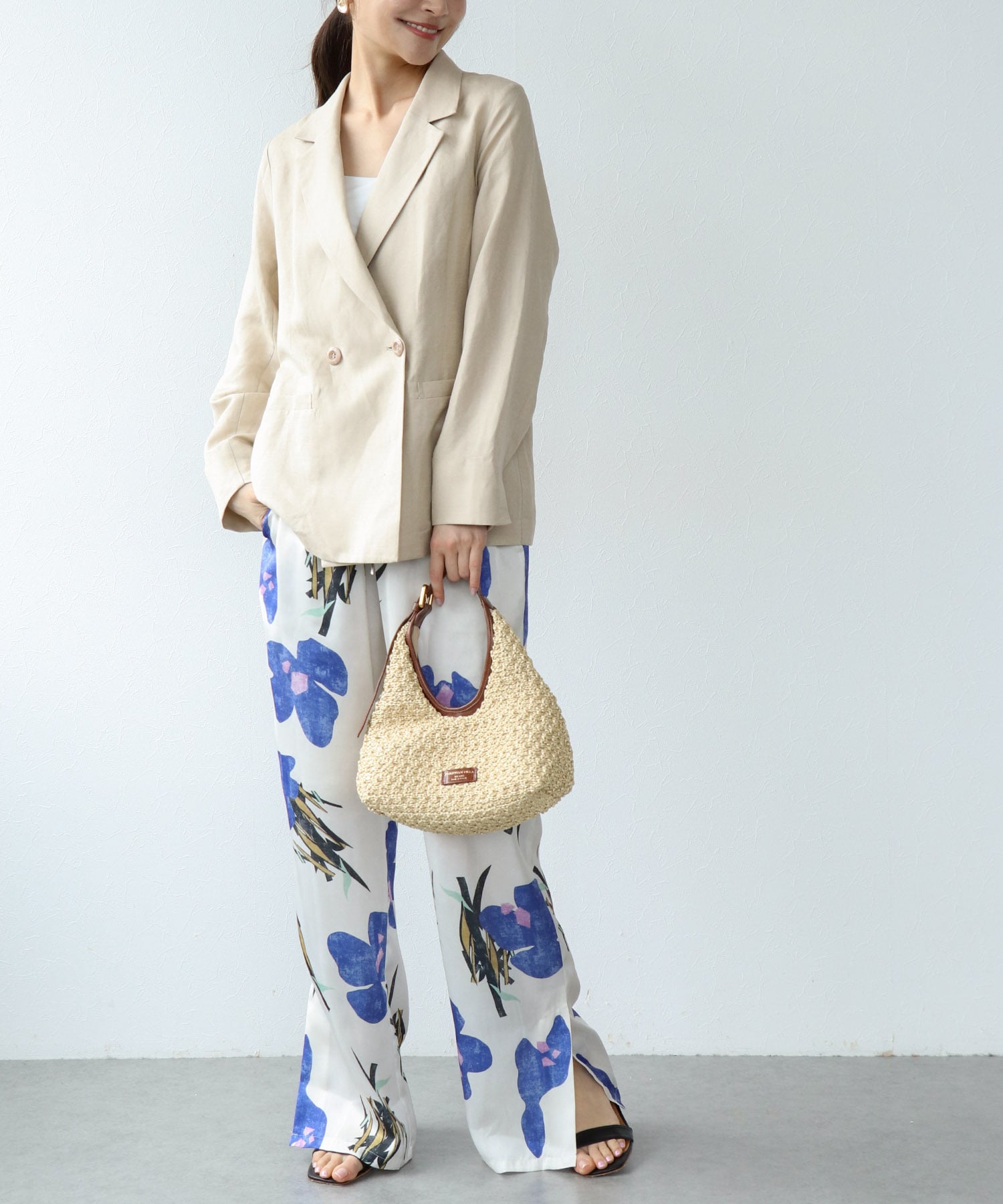 リュクス麻レーヨンジャケット