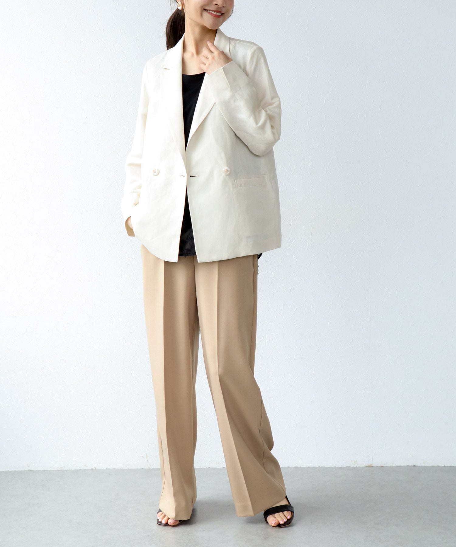 リュクス麻レーヨンジャケット