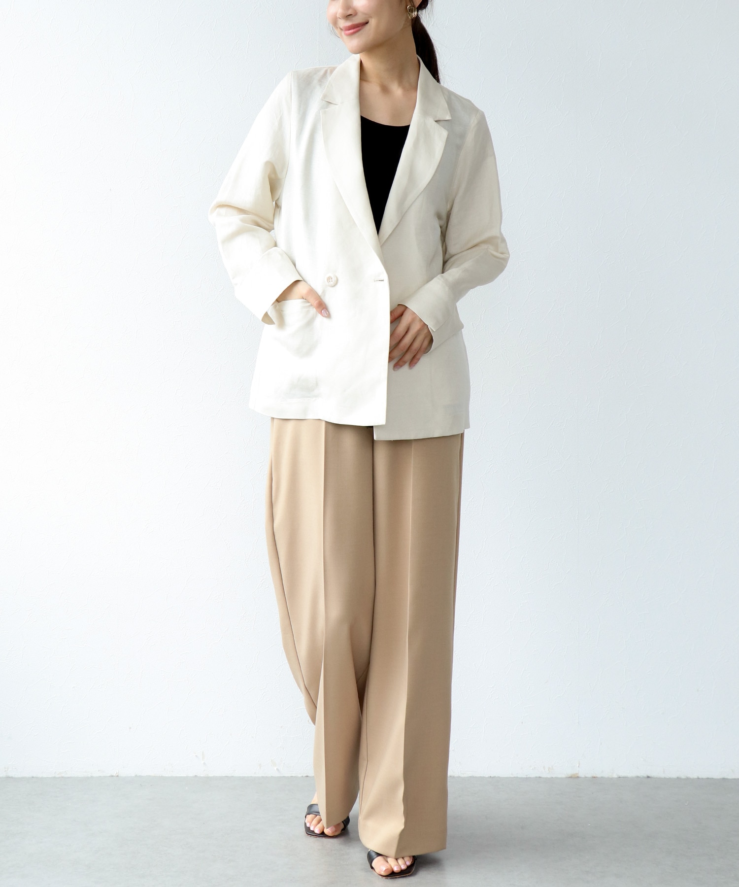 リュクス麻レーヨンジャケット