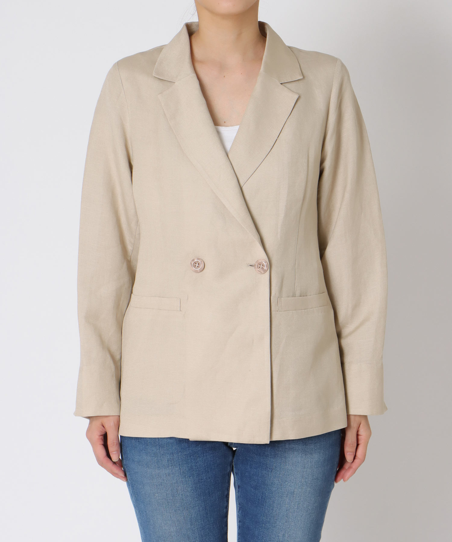 リュクス麻レーヨンジャケット