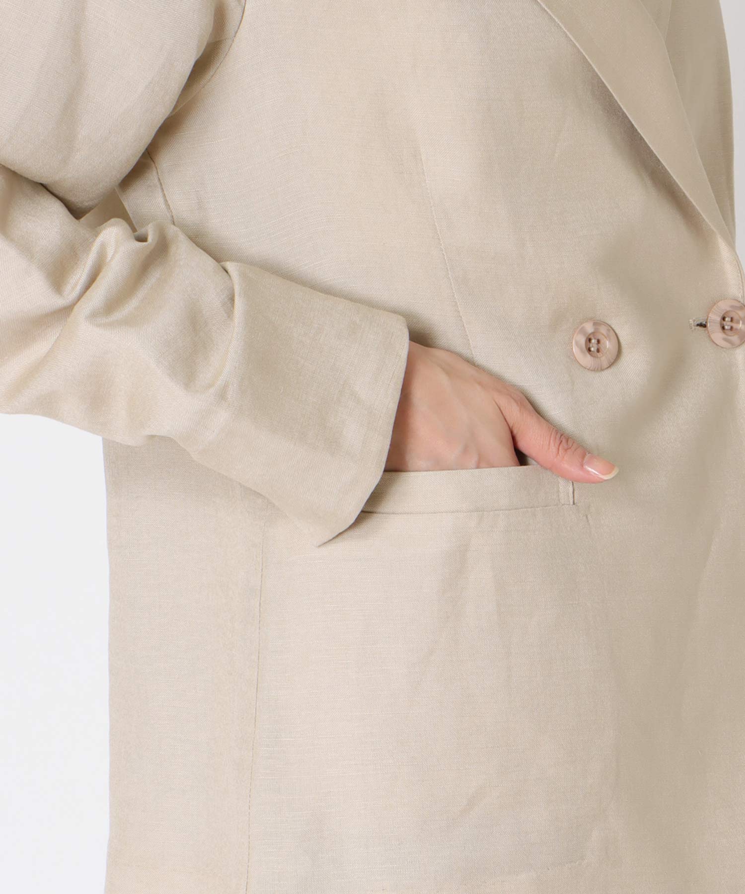 リュクス麻レーヨンジャケット