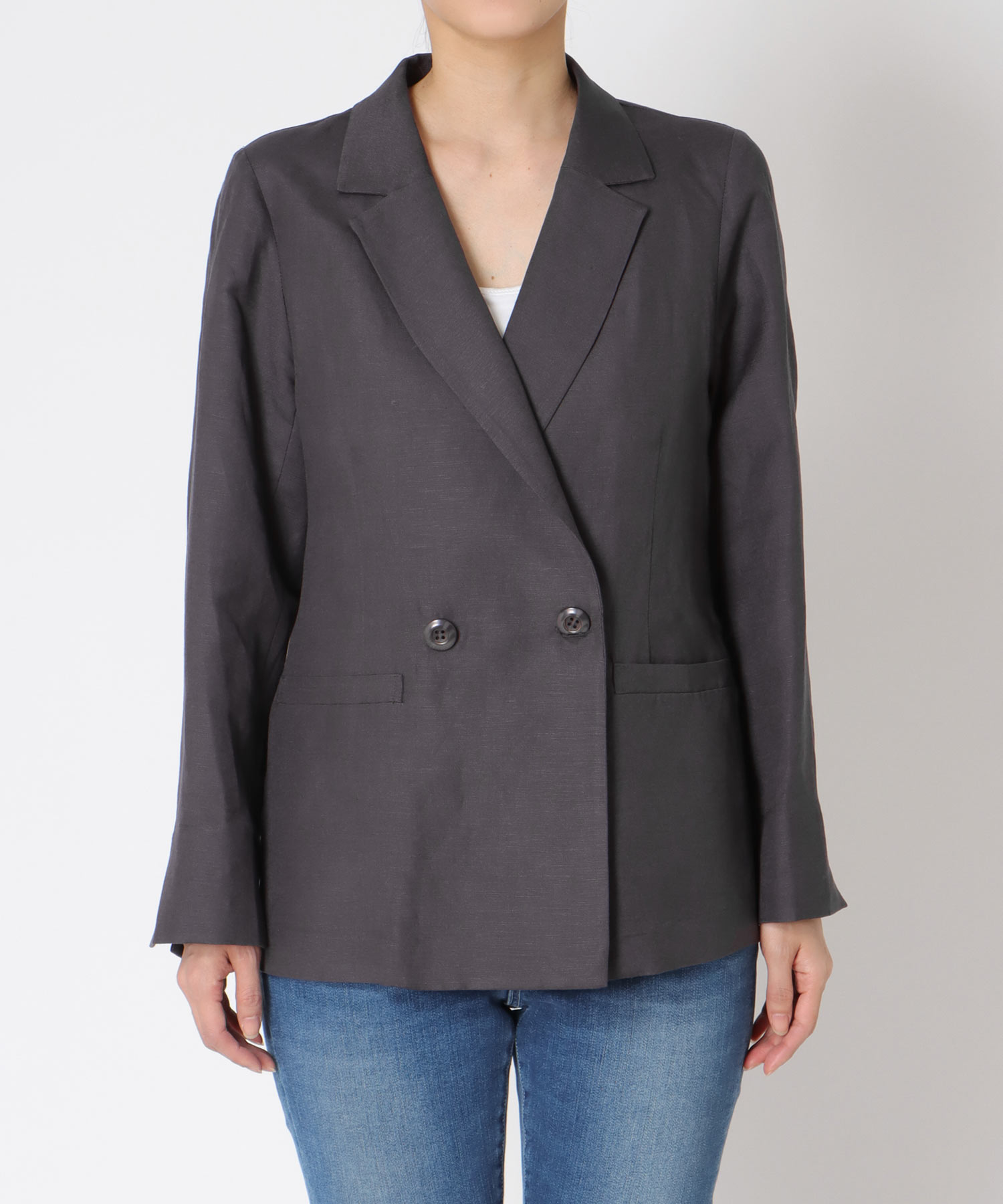 リュクス麻レーヨンジャケット