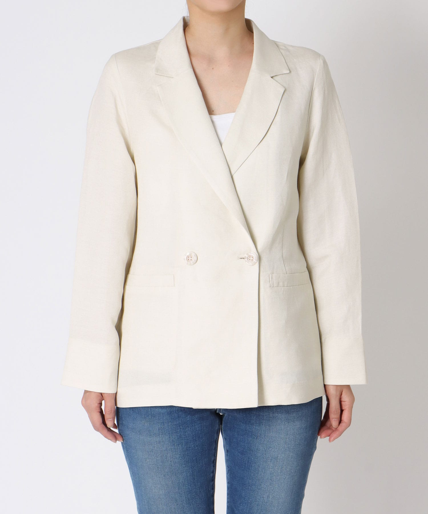 リュクス麻レーヨンジャケット