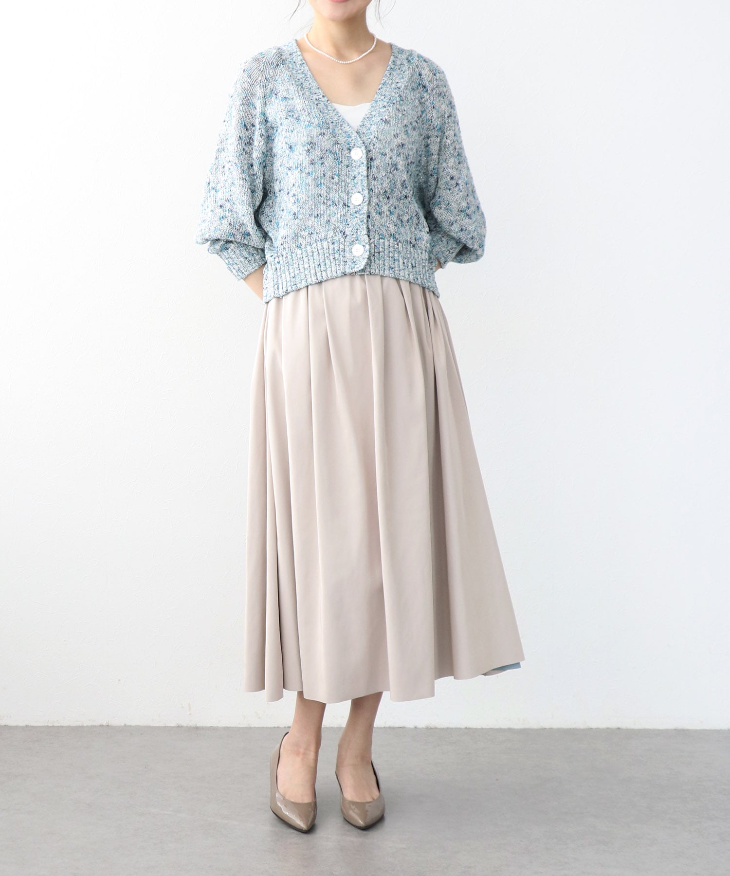 リバーシブルタフタスカート