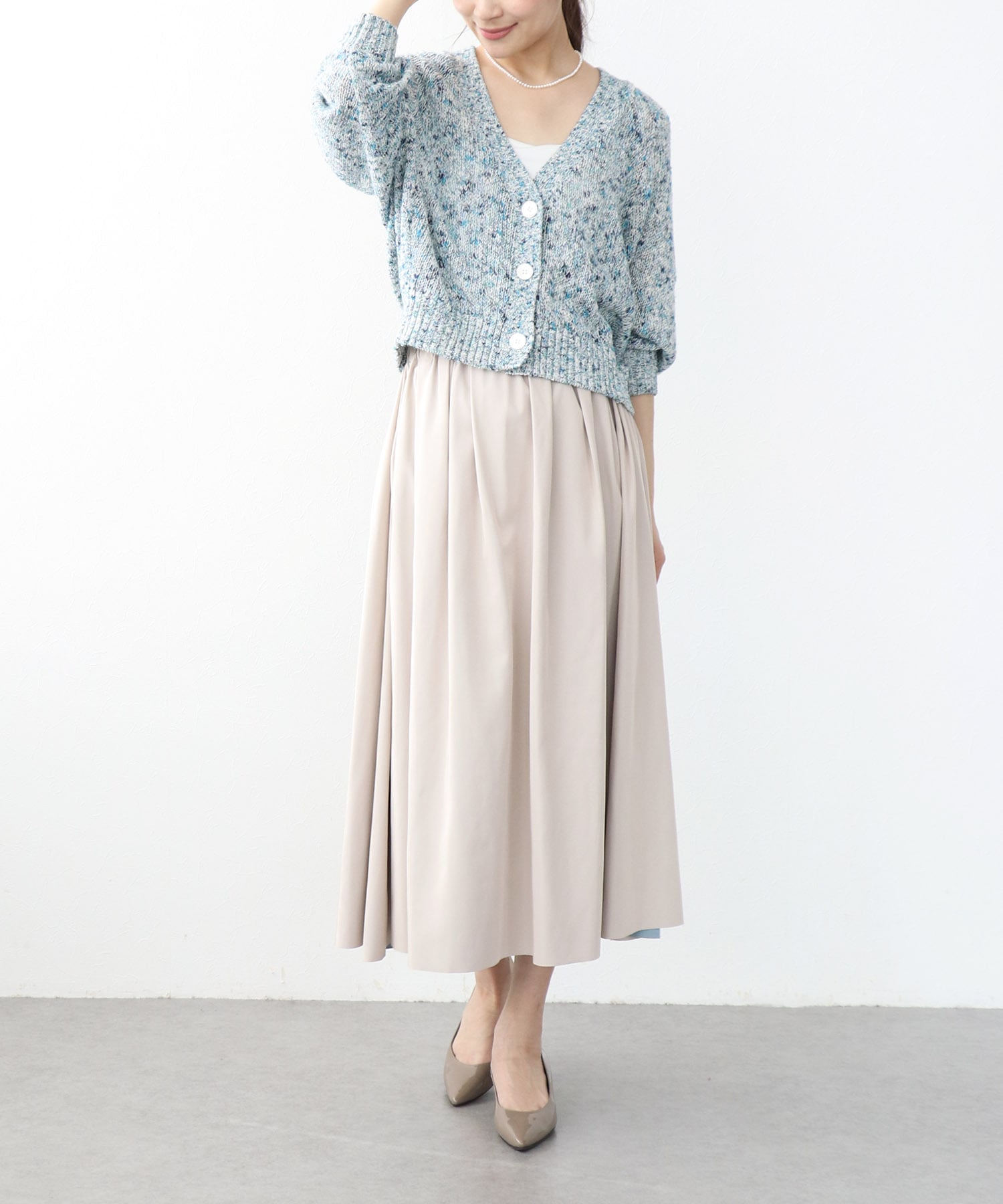 リバーシブルタフタスカート