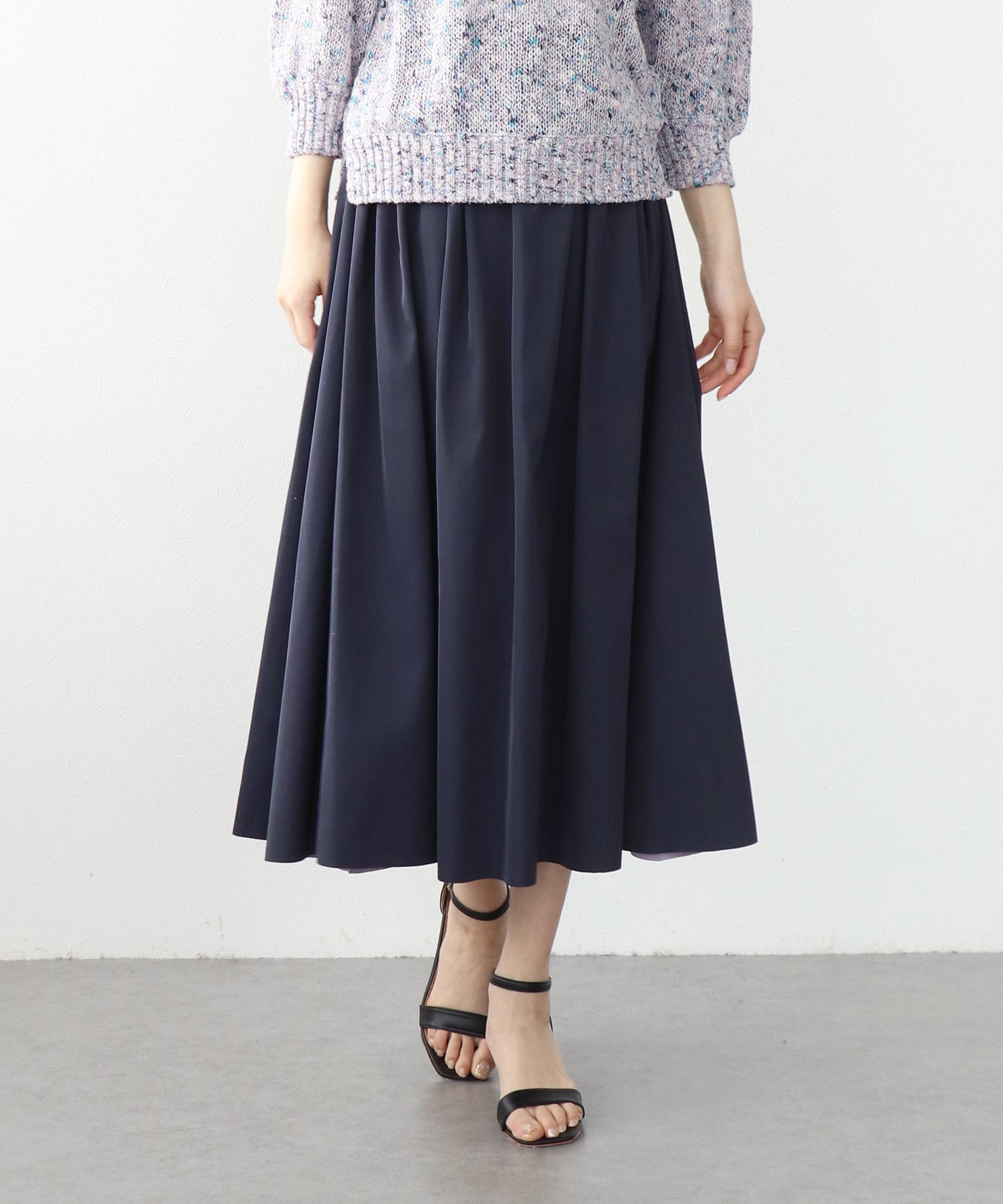 リバーシブルタフタスカート