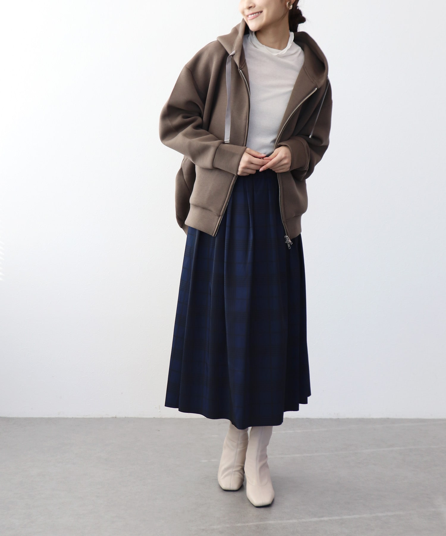 リバーシブルタフタスカート