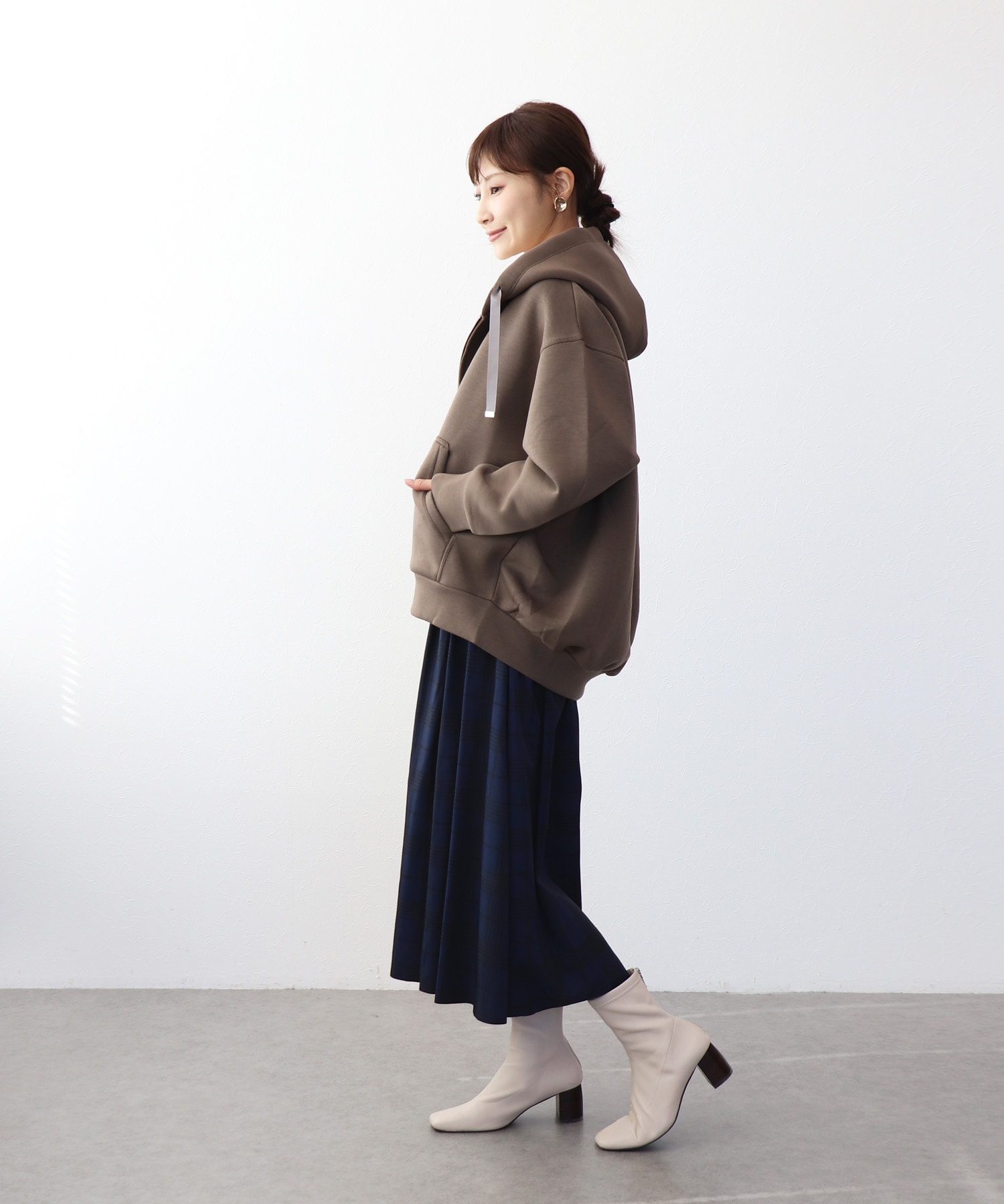 リバーシブルタフタスカート