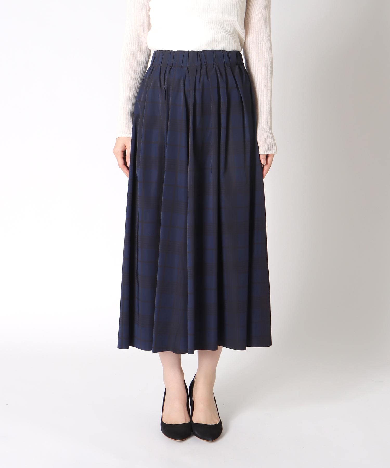 リバーシブルタフタスカート