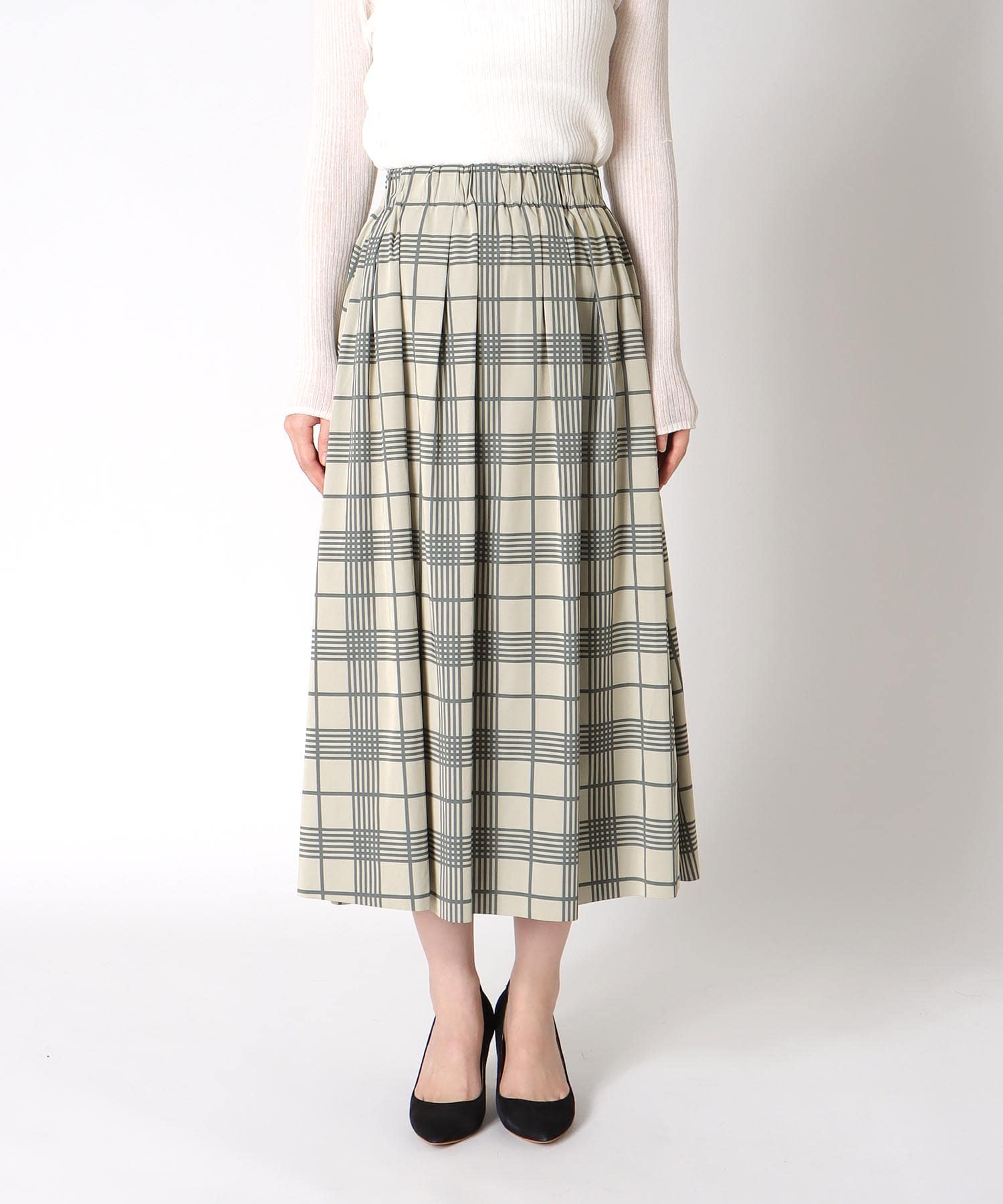 リバーシブルタフタスカート