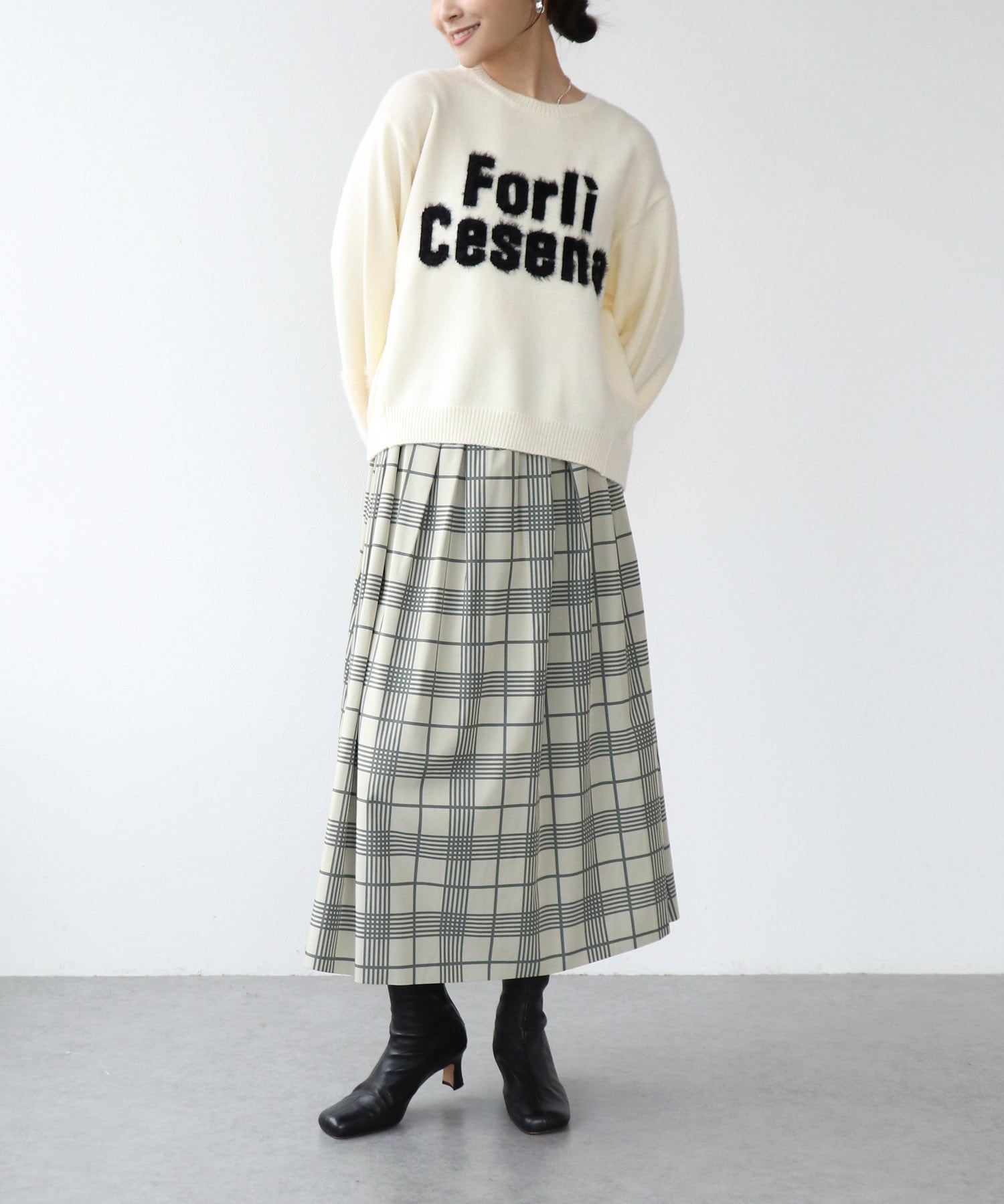 リバーシブルタフタスカート