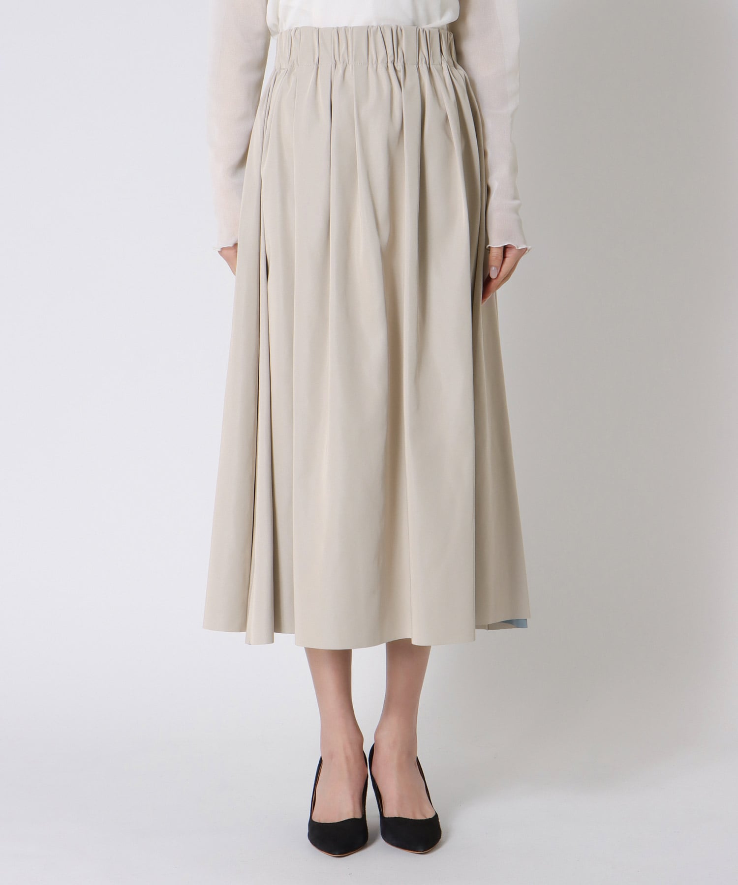 リバーシブルタフタスカート