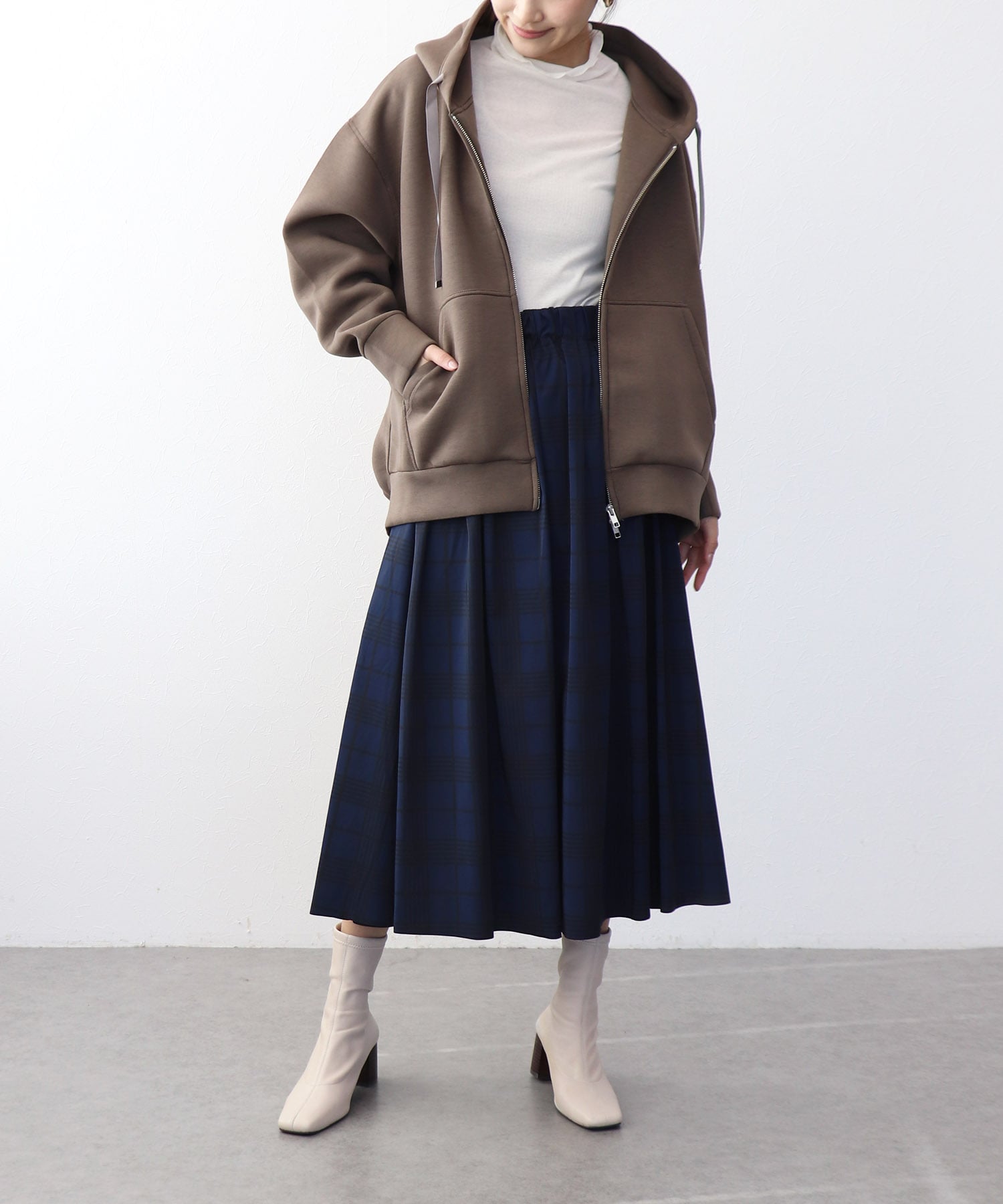 リバーシブルタフタスカート