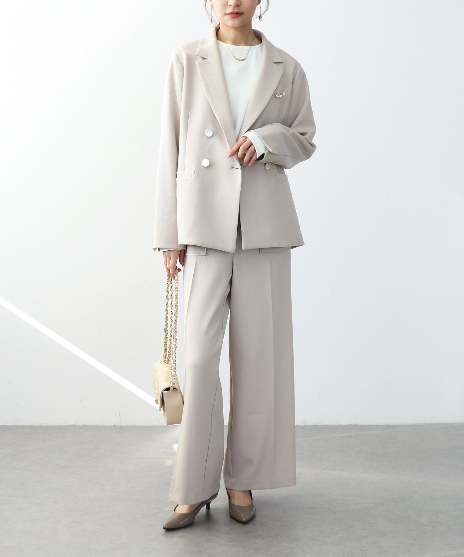 メランジ2wayカルゼパンツ