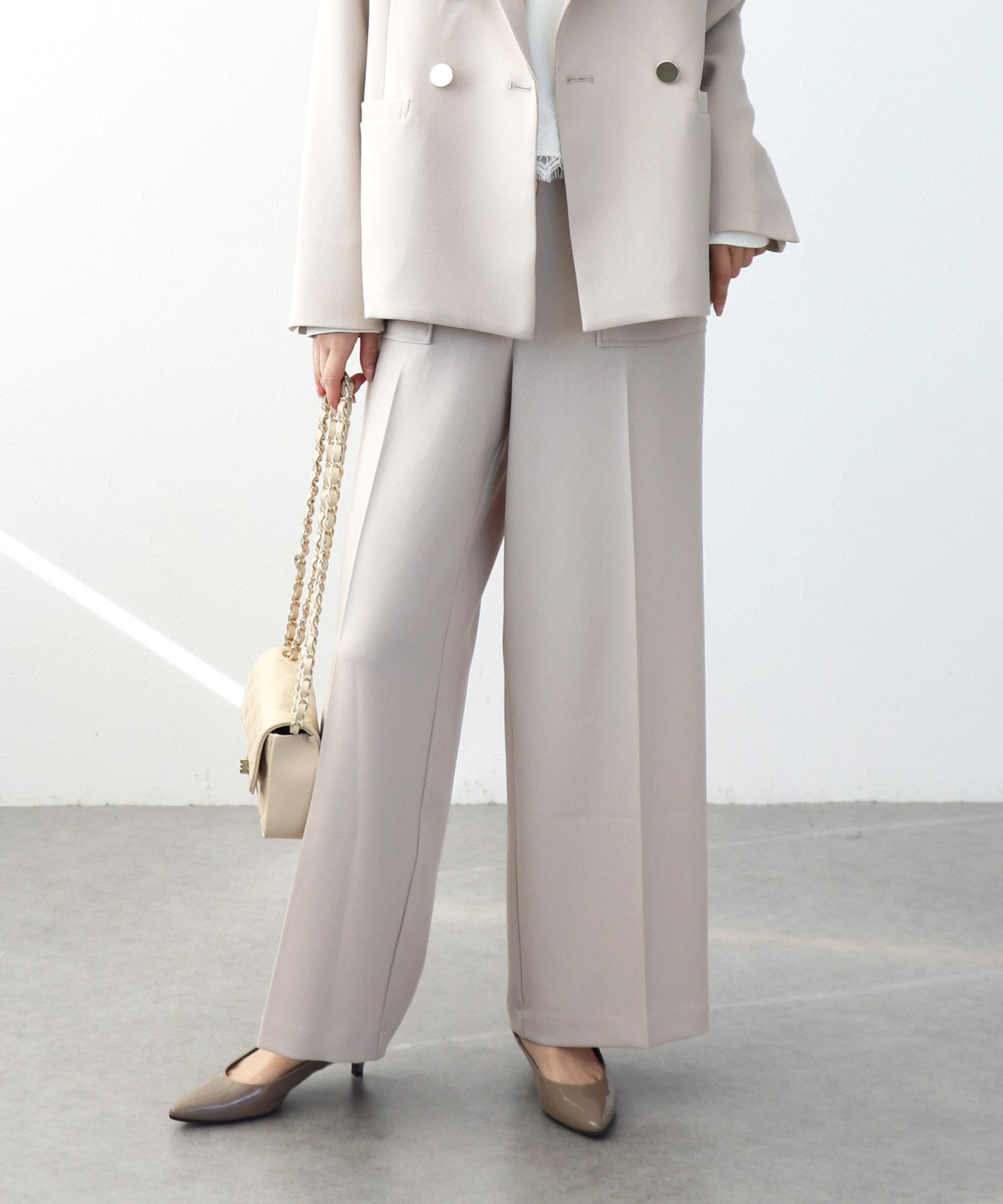 メランジ2wayカルゼパンツ