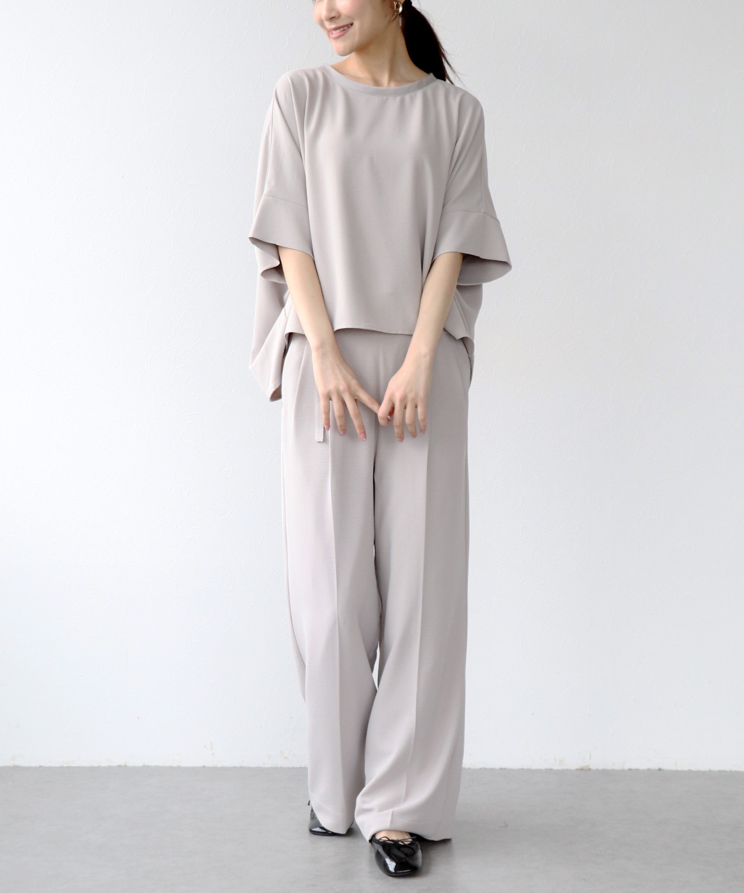 ハイストレッチカルゼワッシャーパンツ