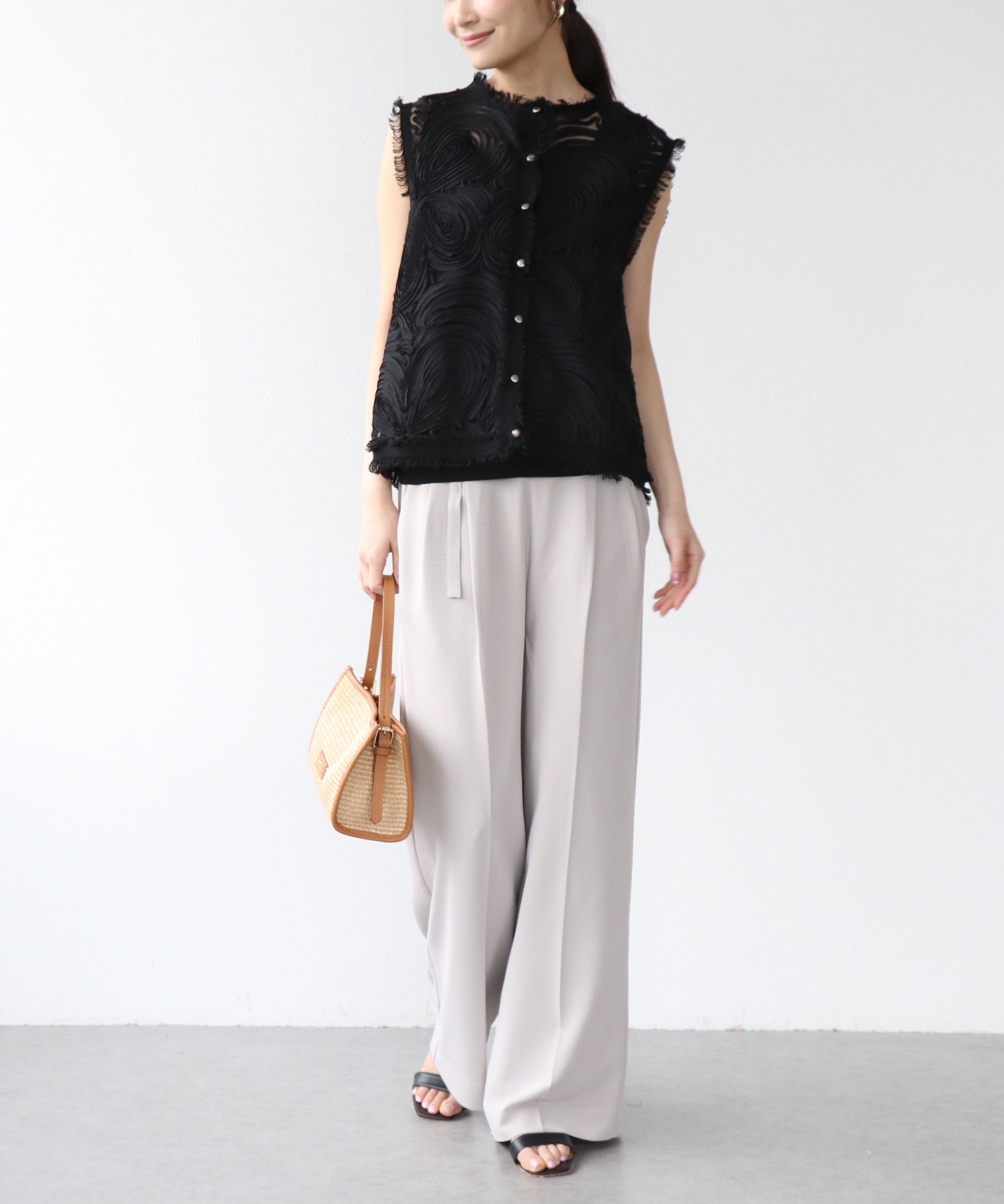 ハイストレッチカルゼワッシャーパンツ