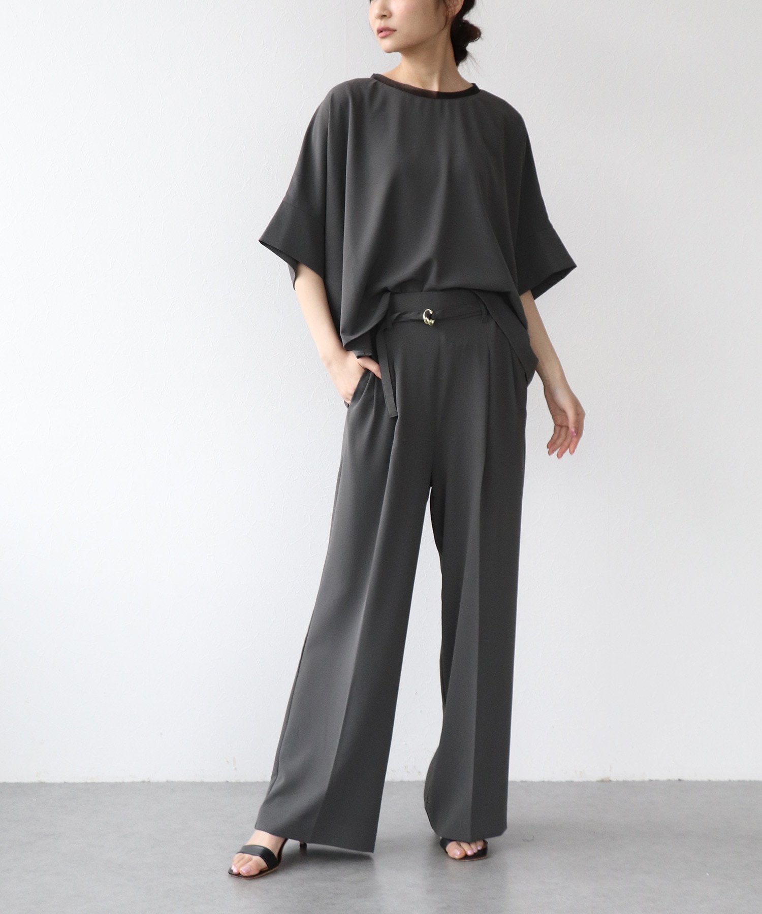 ハイストレッチカルゼワッシャーパンツ