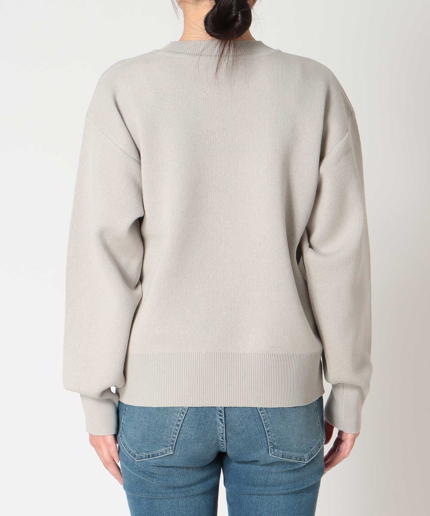 サガラ刺繍コットンスウェットニット