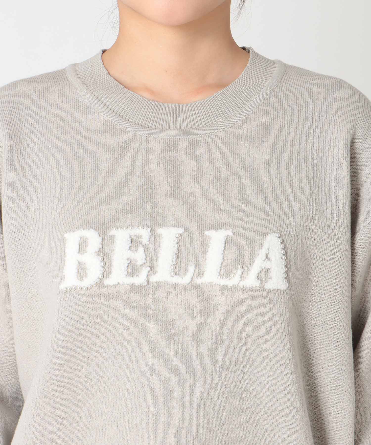 サガラ刺繍コットンスウェットニット