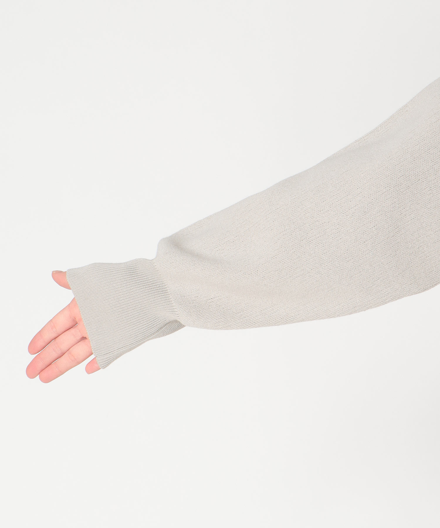 サガラ刺繍コットンスウェットニット