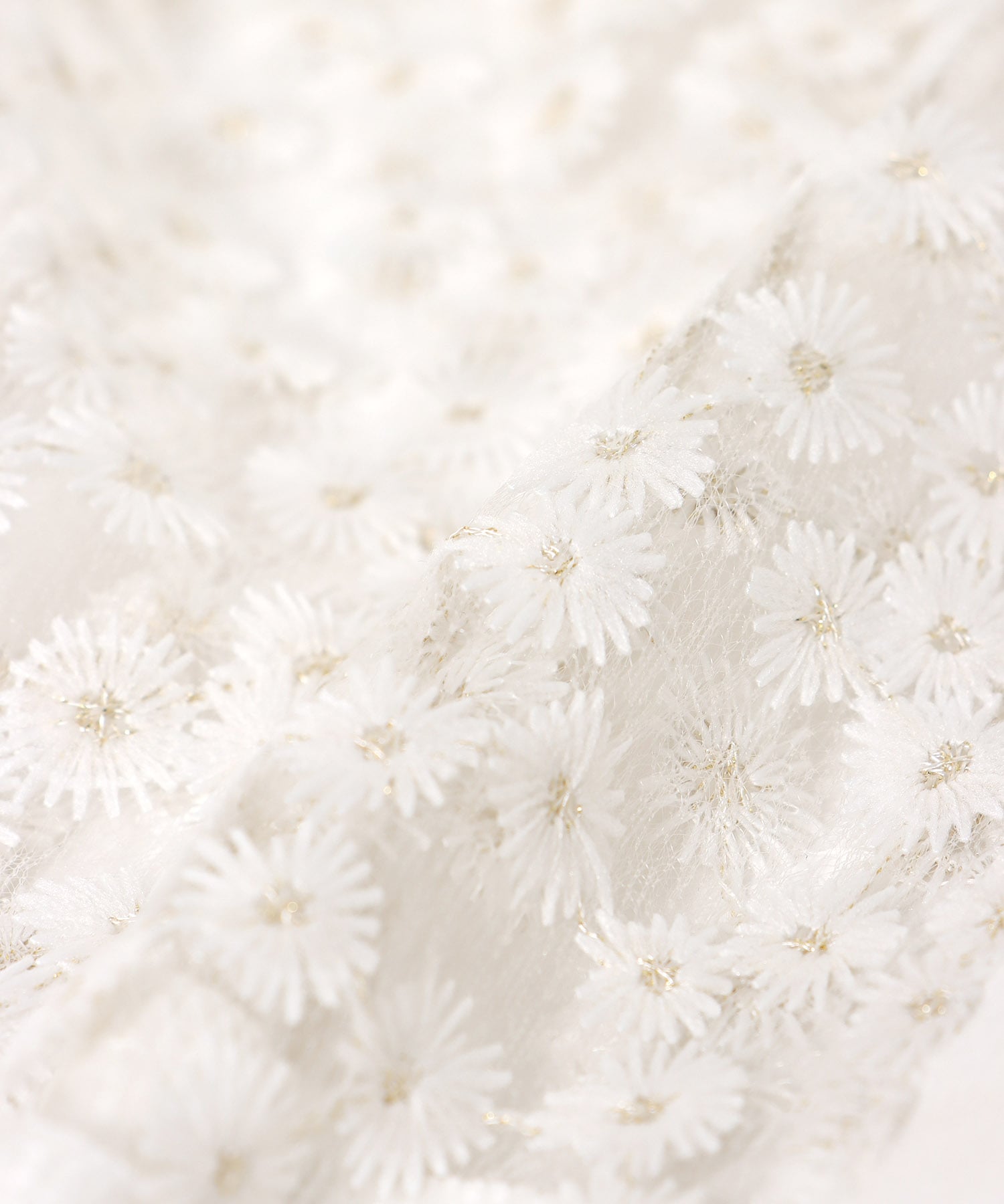 前後2WAYデイジー刺繍レースカーディガン