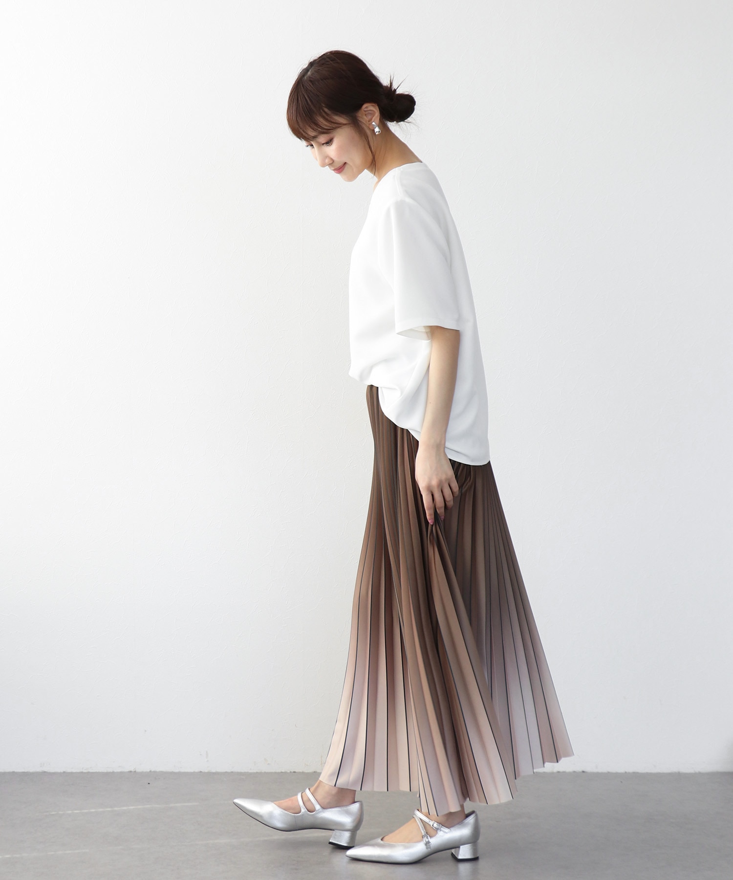 ニットプリーツスカート