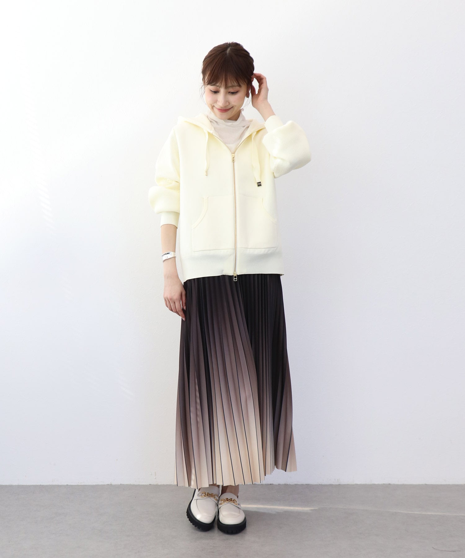 ニットプリーツスカート