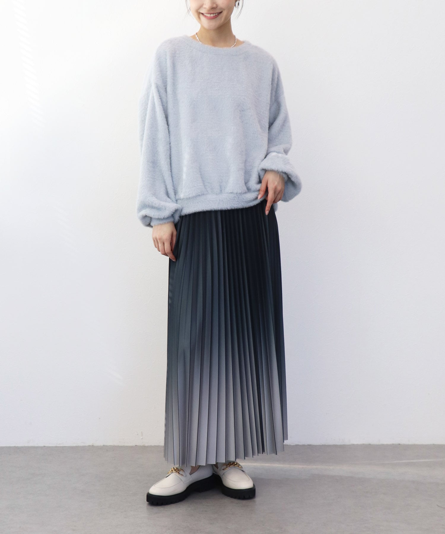 ニットプリーツスカート
