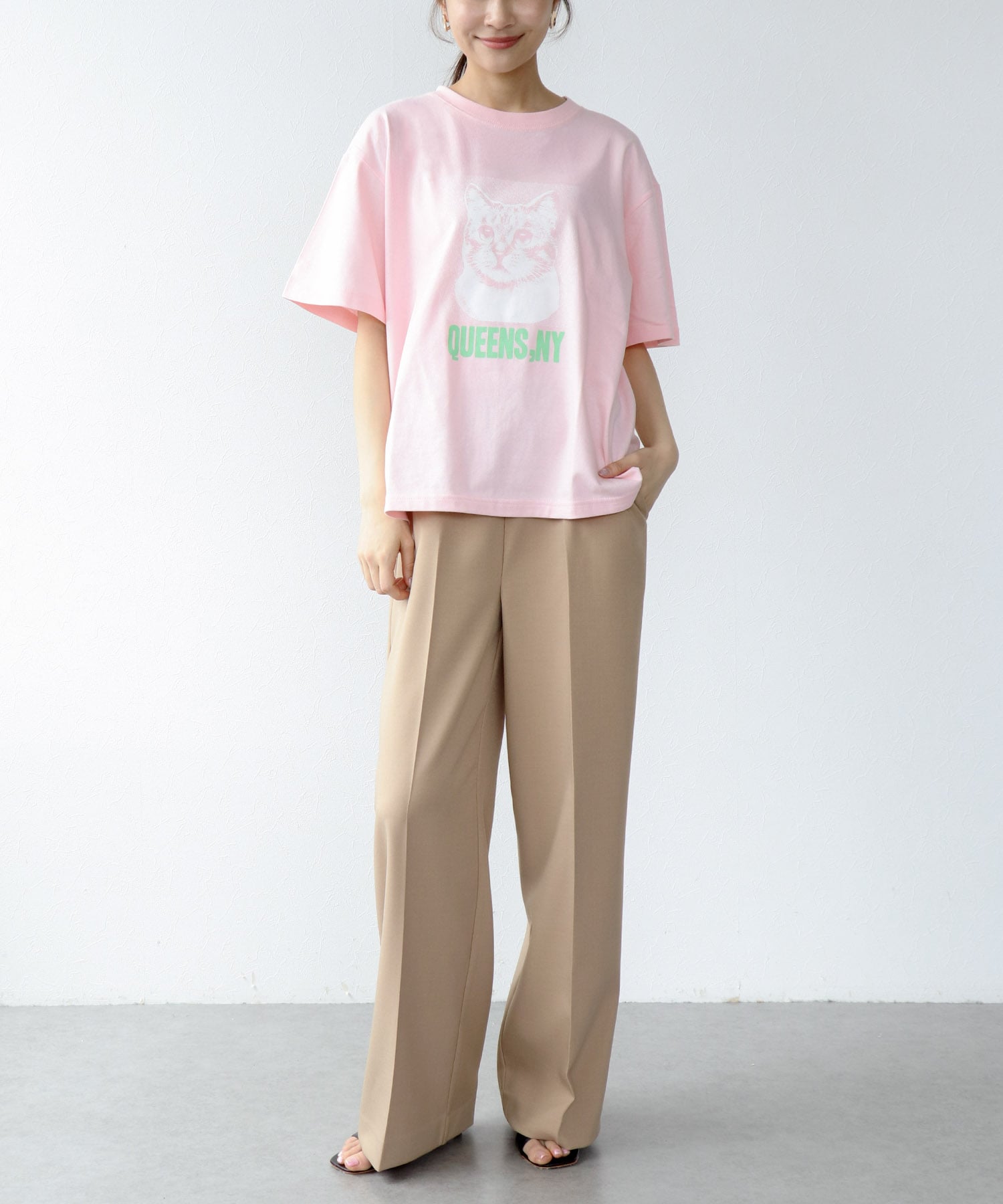 CATプリントTシャツ