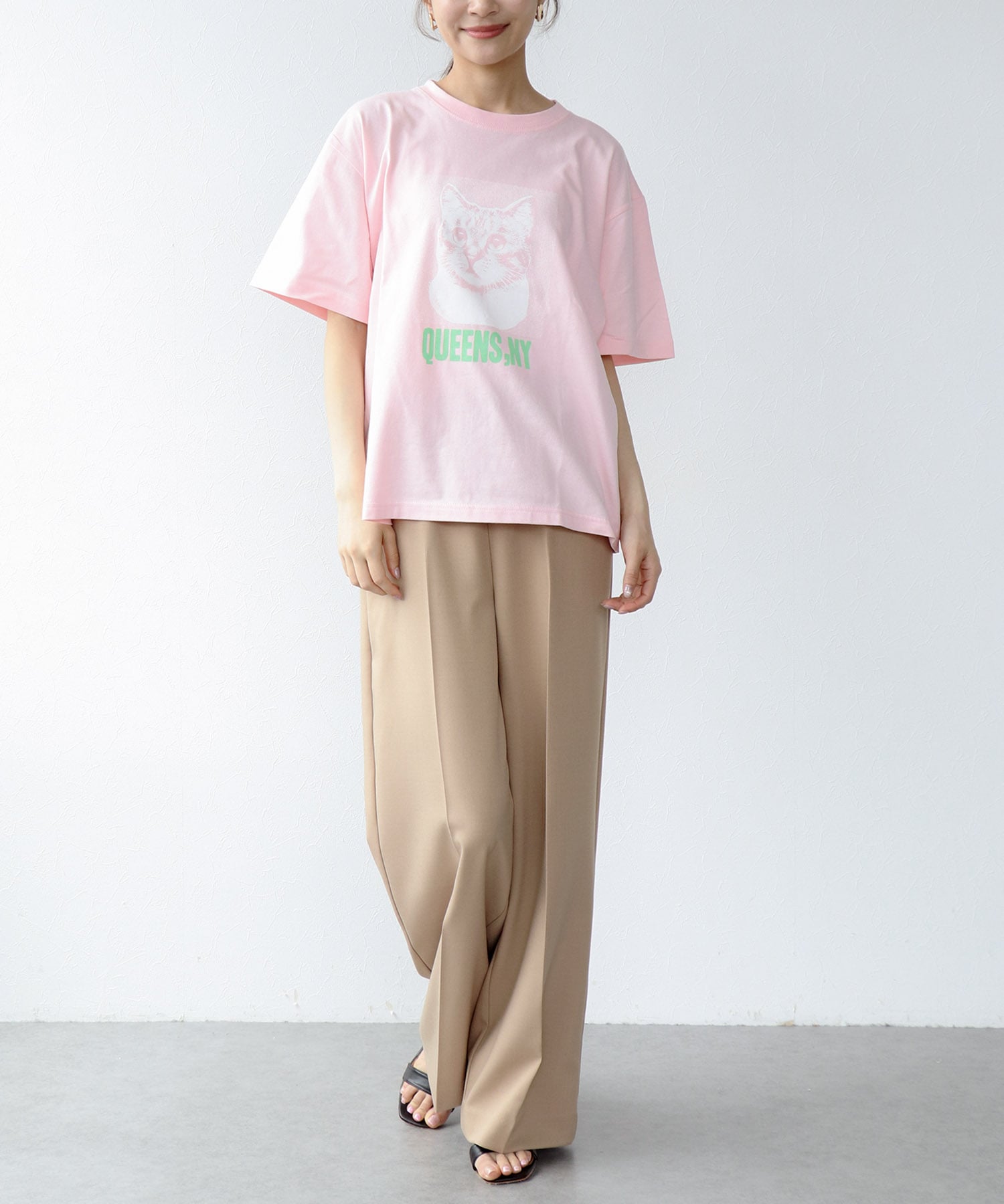 CATプリントTシャツ